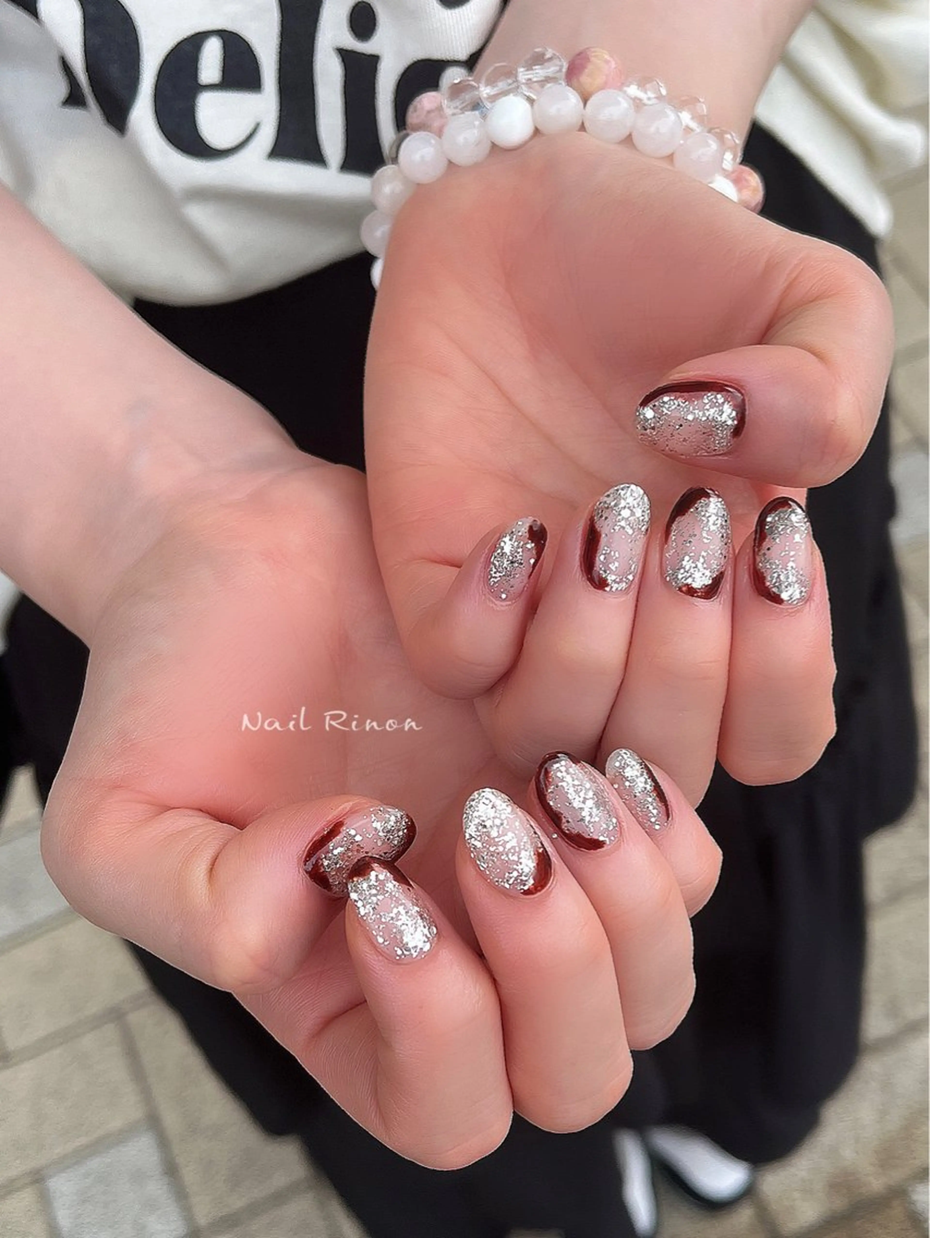 ネイル キラキラネイル ニュアンスネイル ハンドネイル Nail Rinonのネイルデザイン