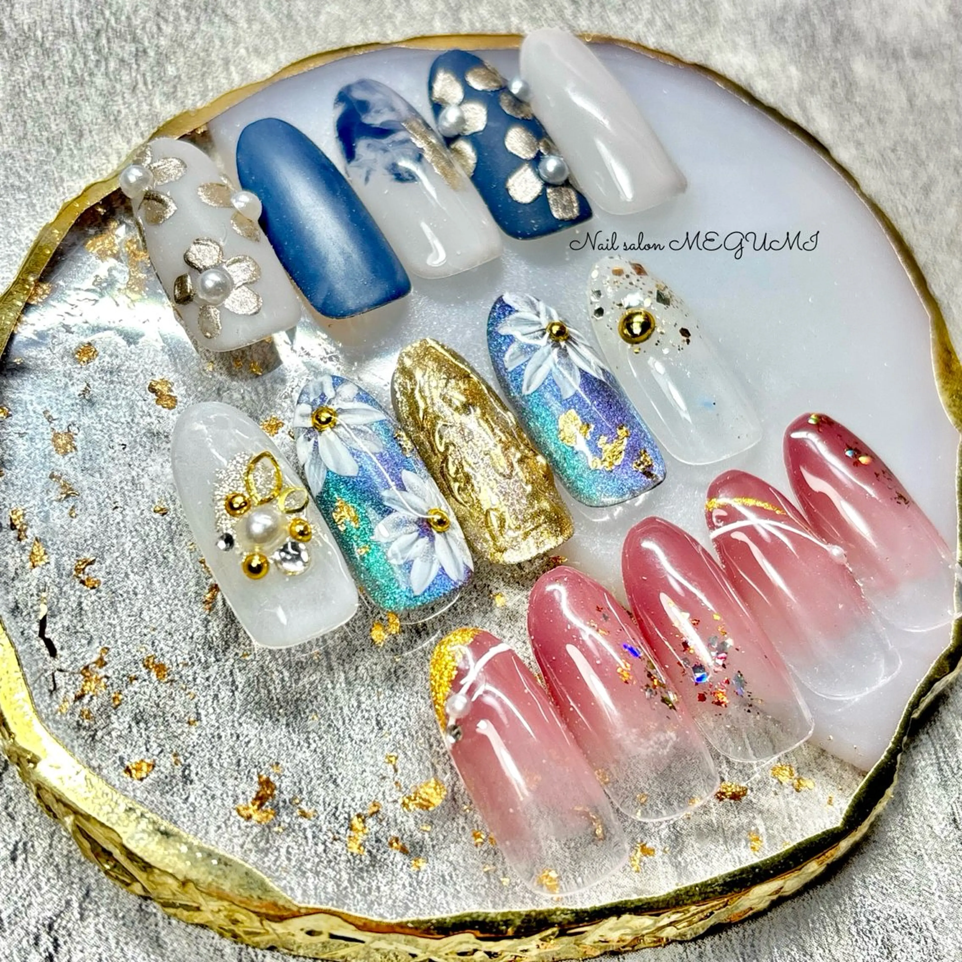 ネイル 成人式 ハンドネイル Nail salon MEGUMIのネイルデザイン