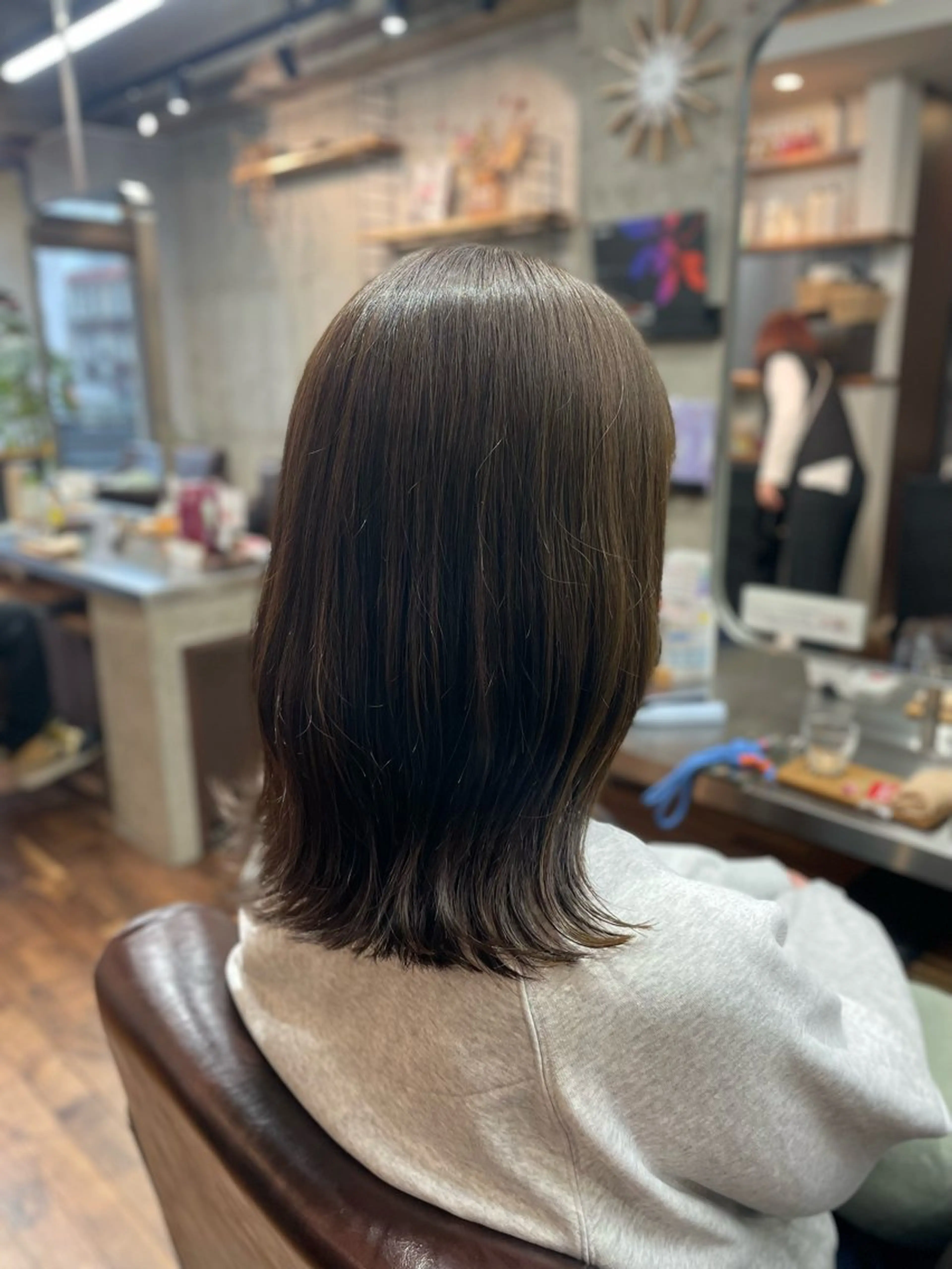 ミディアム カット ヘアカラー スタイリスト /YUNAのヘアスタイル