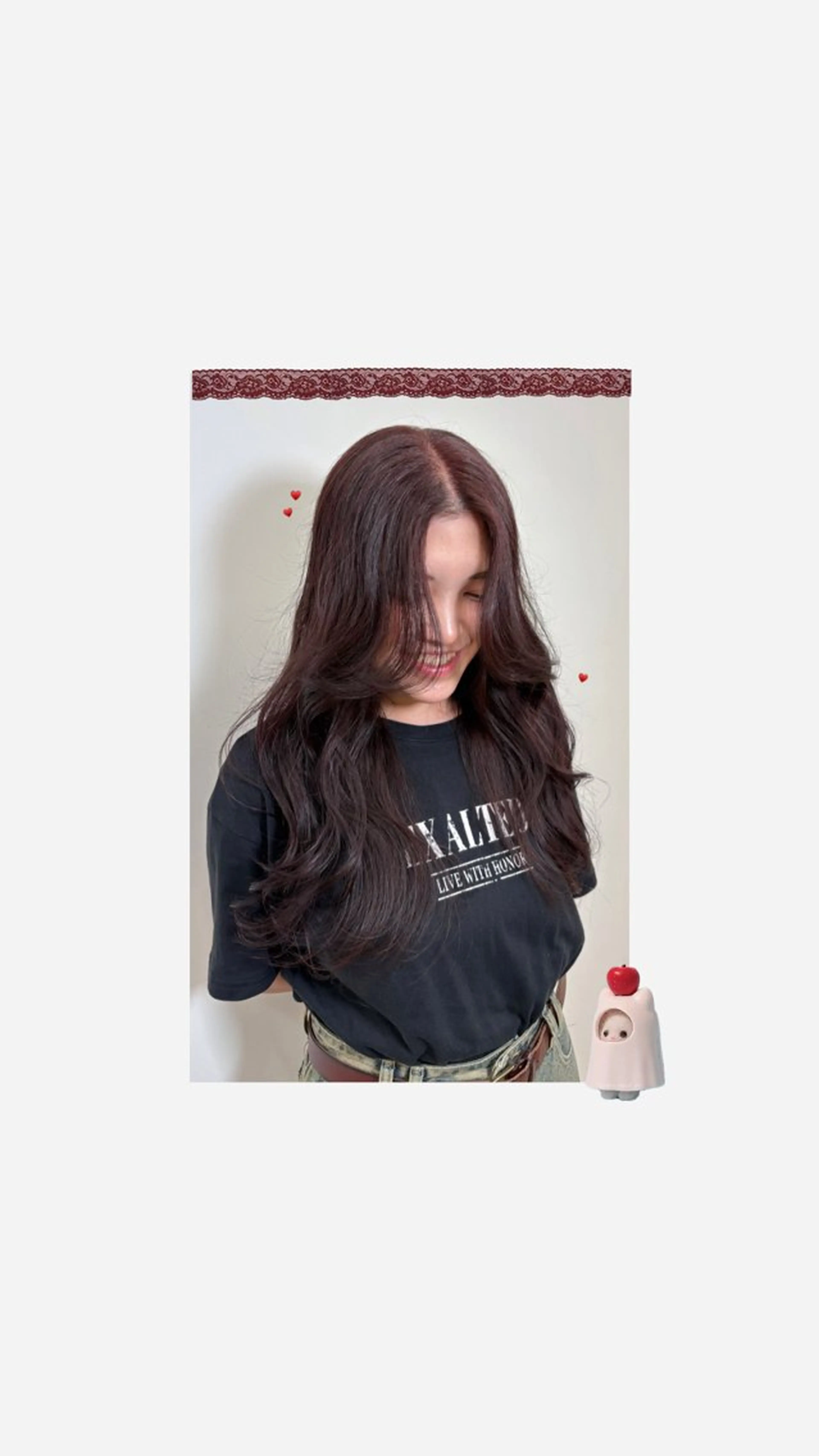 ロング カラー ブリーチ ダブルカラー インナーカラー 髪質改善 韓国風ヘア ヘアカラー ひ な た⌇ elto 四条烏丸のヘアスタイル