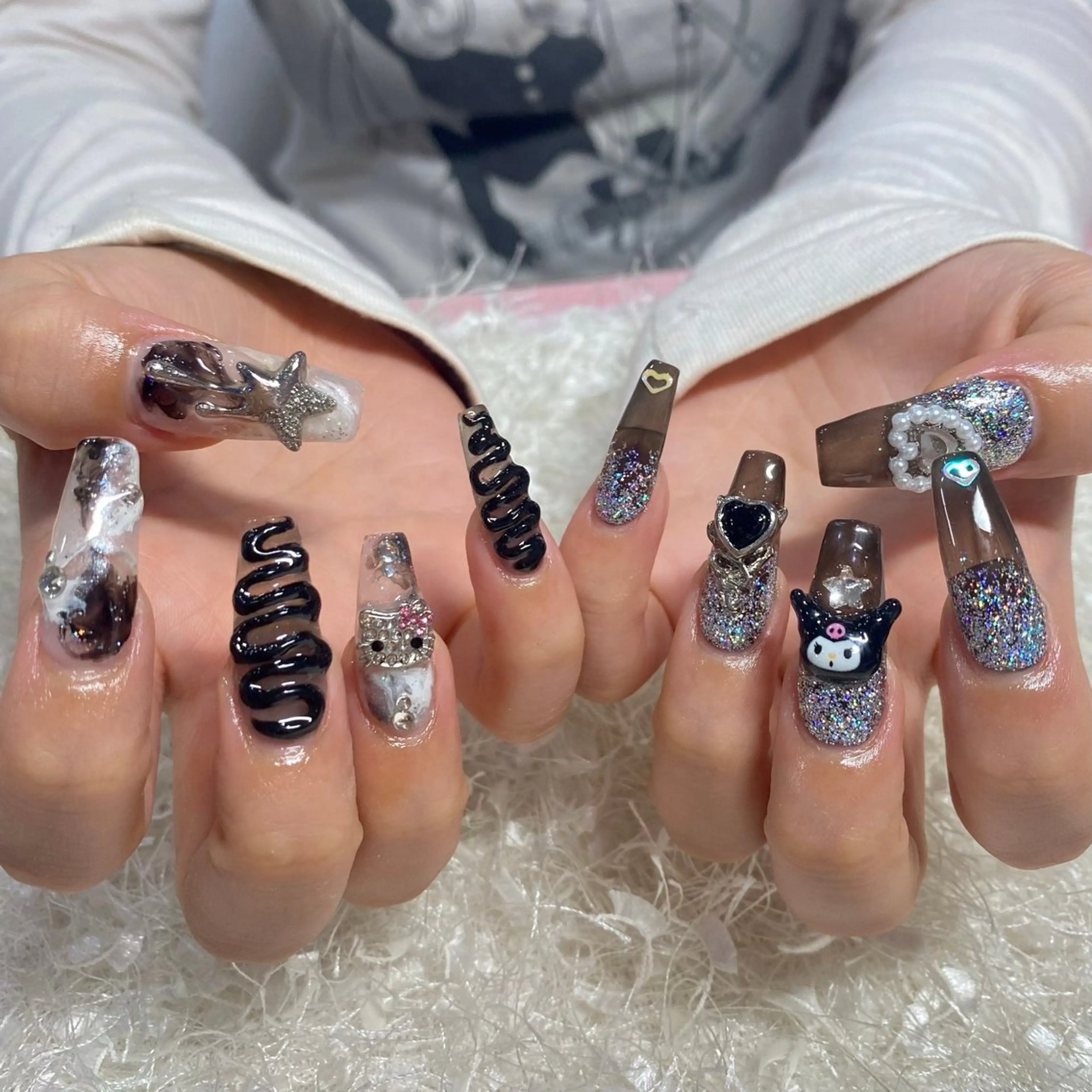 ネイル 長さ出し フレンチネイル ジェルネイル グラデーション 韓国ネイル ハンドネイル Nail&eye Belire 新宿のネイルデザイン