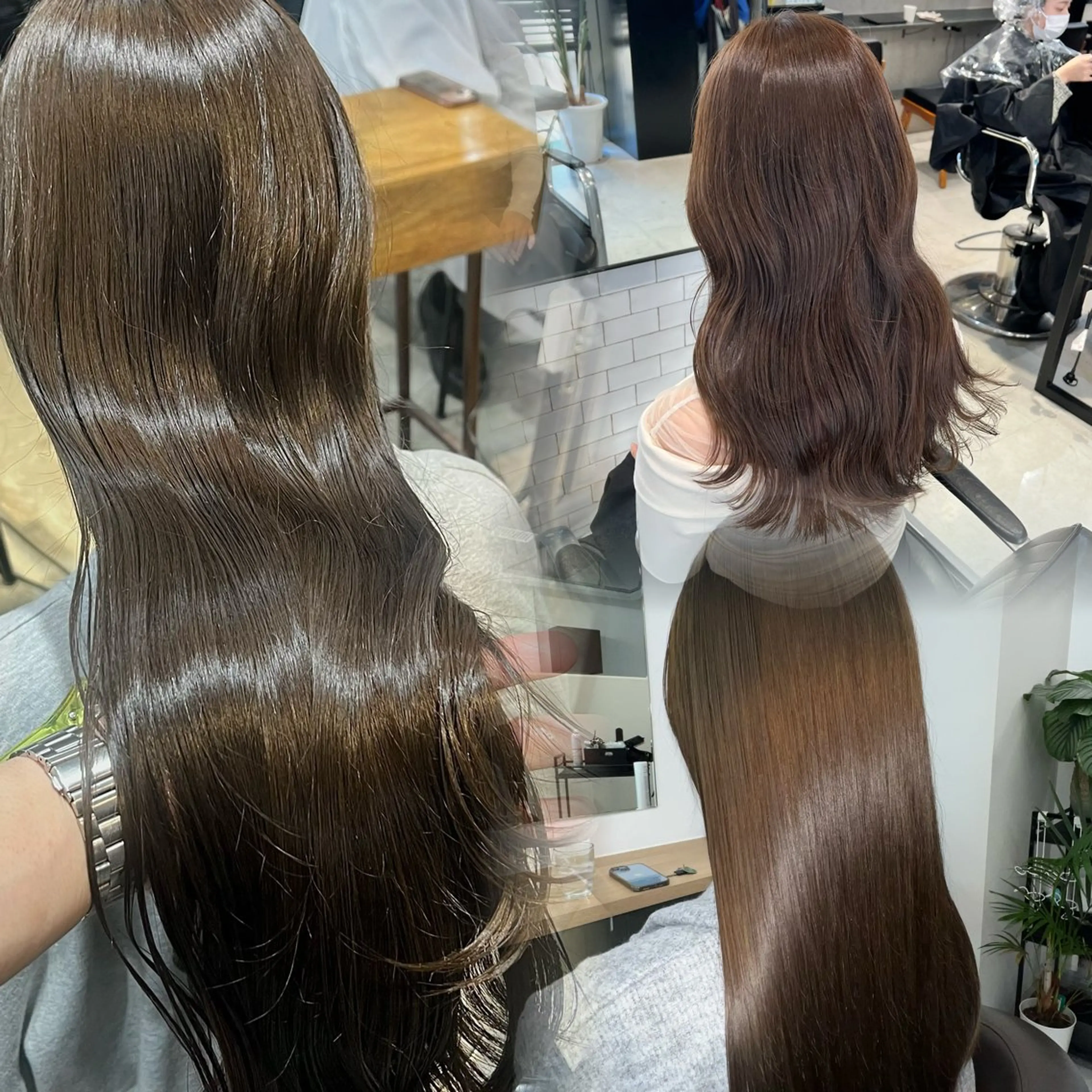 ロング カラー カット ヘアカラー トリートメント 赤みゼロ/透明感 カラー🌿KANTAのヘアスタイル