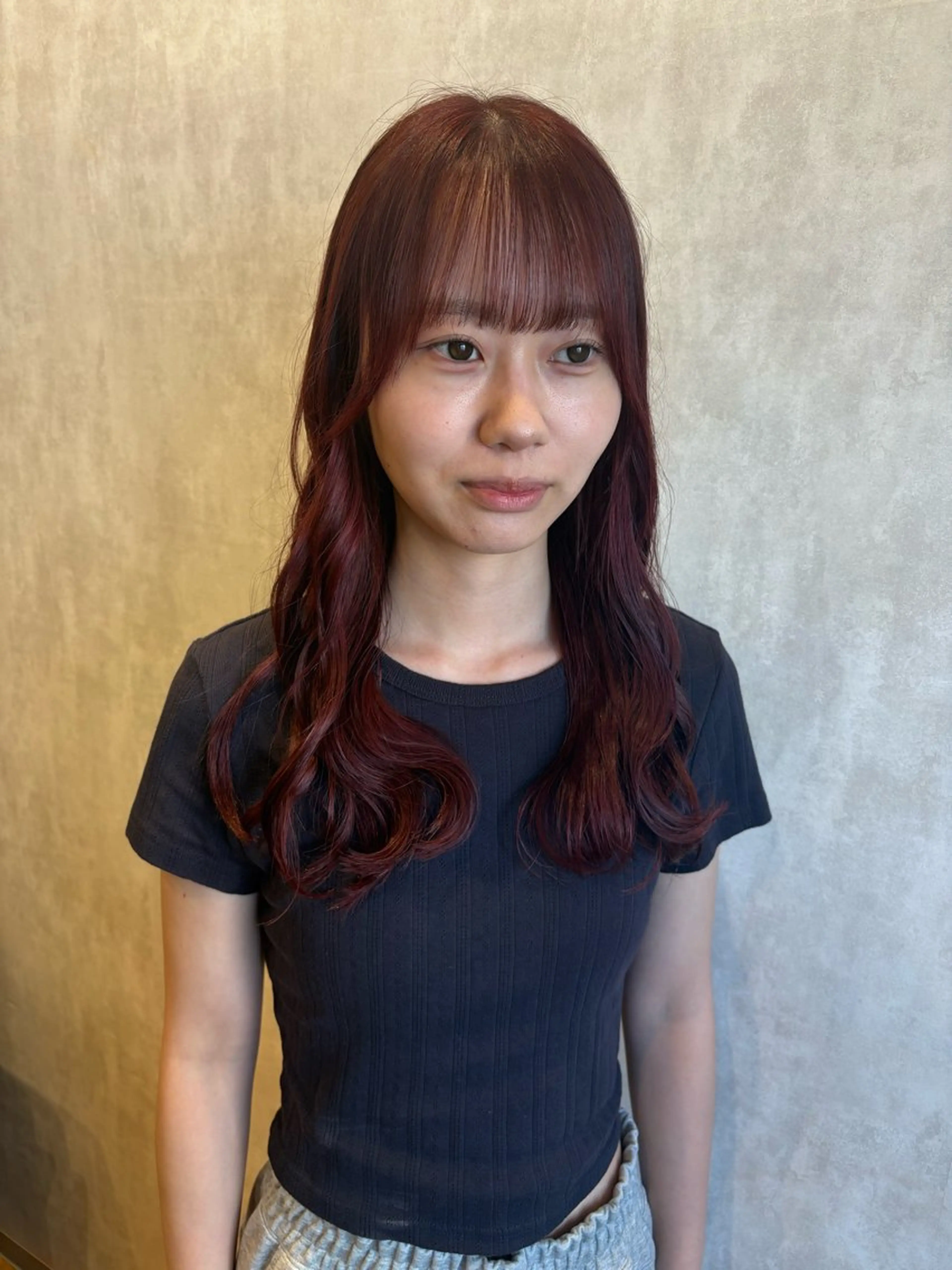 ロング カラー カット ヘアカラー tokute 片岡心🐥のヘアスタイル