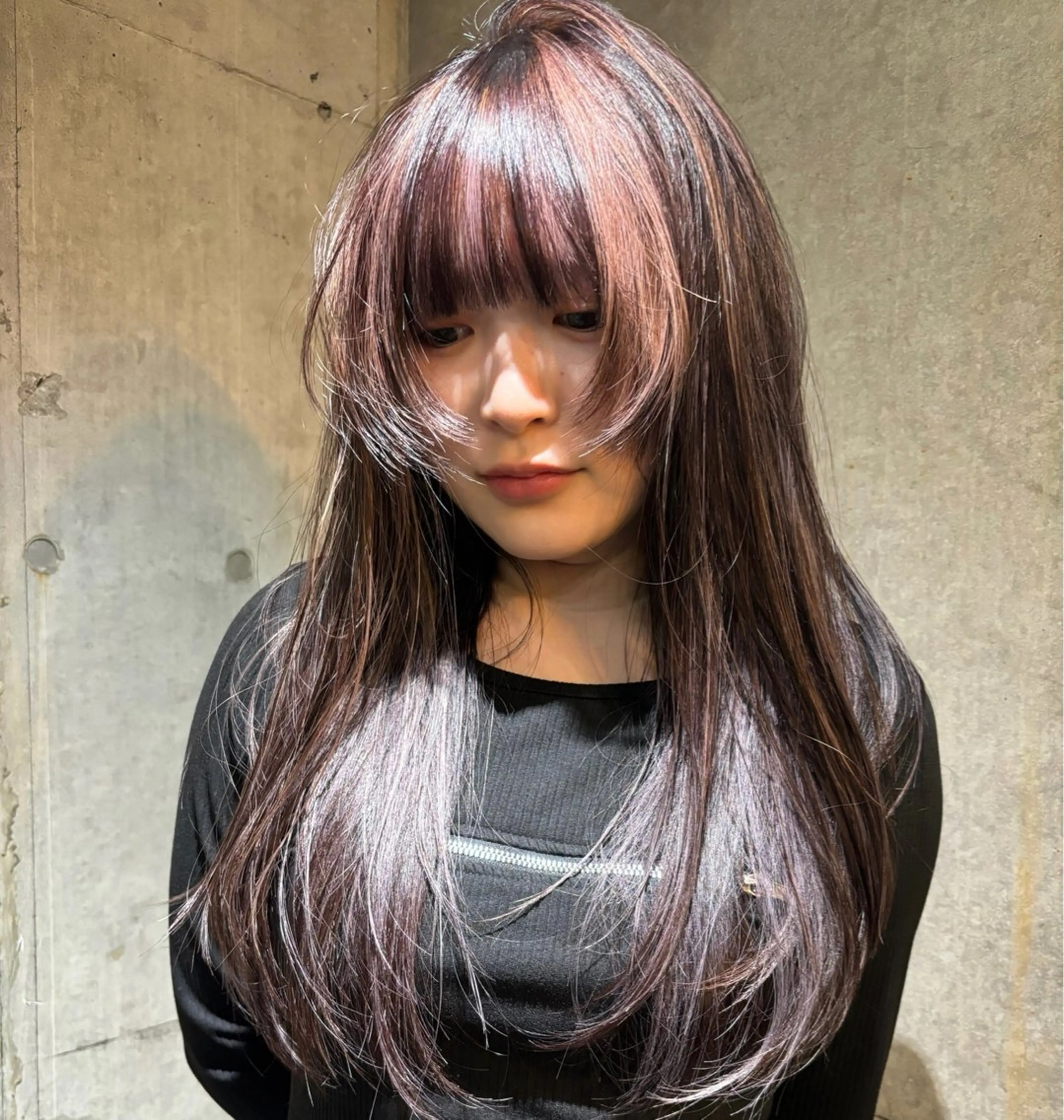 ロング カラー ヘアアレンジ キッズ デザインパーマ メンズカット 郁美のヘアスタイル