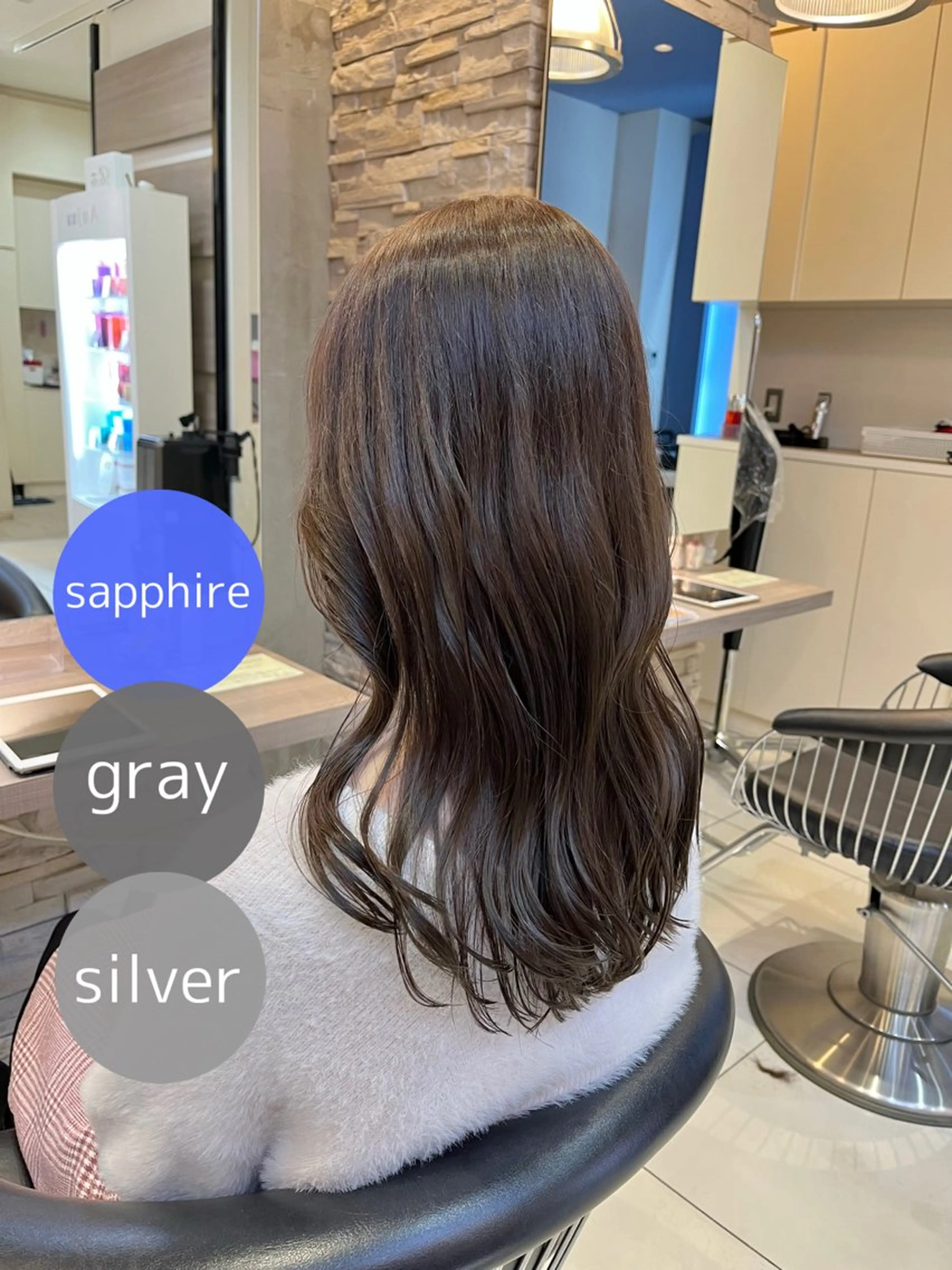 セミロング くびれヘア カット ヘアカラー トリートメント 透明感カラー/ くびれヘア/館岡俊平のヘアスタイル