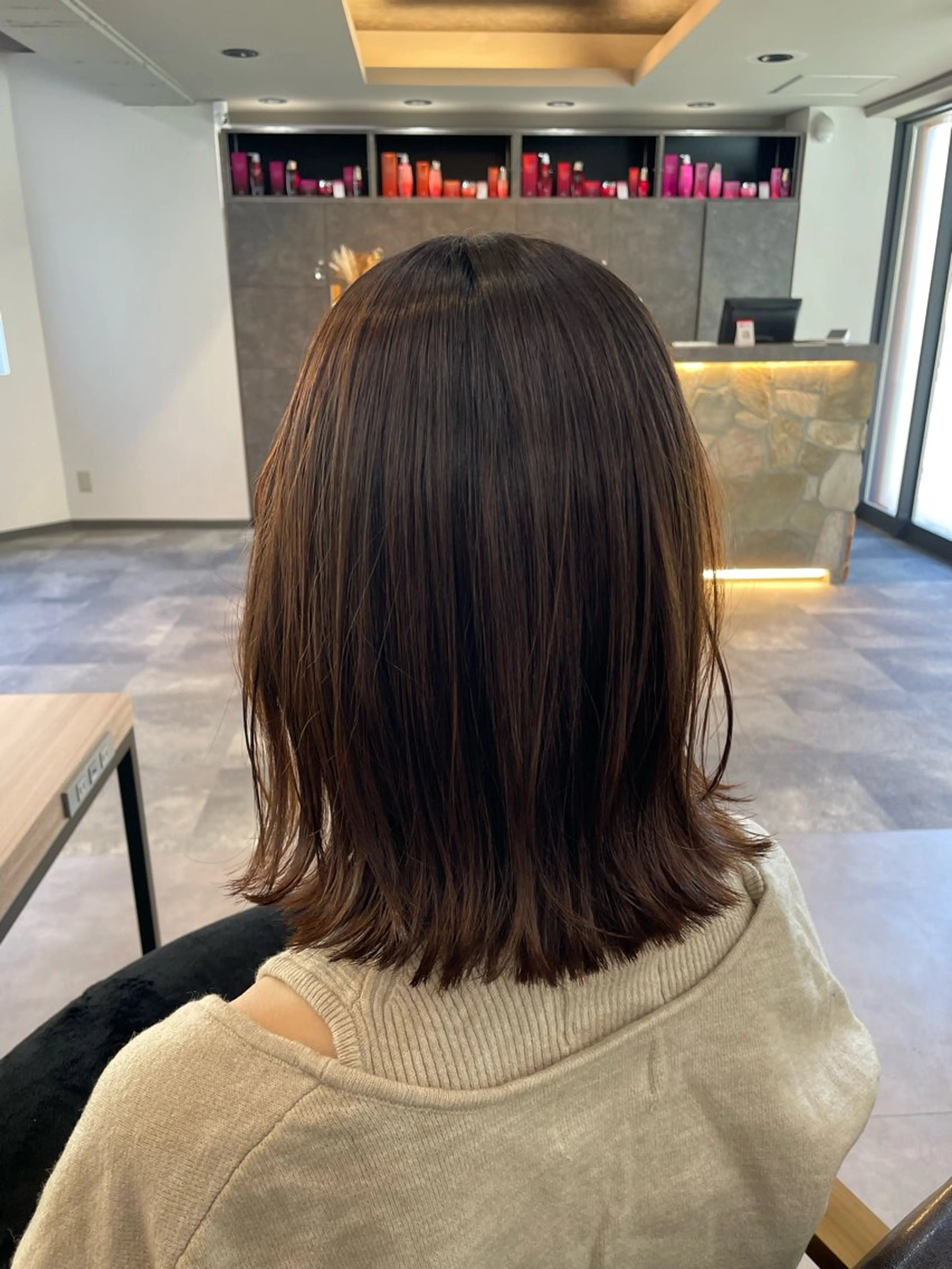 ミディアム 髪質改善カラー🫧 横浜/liberteのヘアスタイル