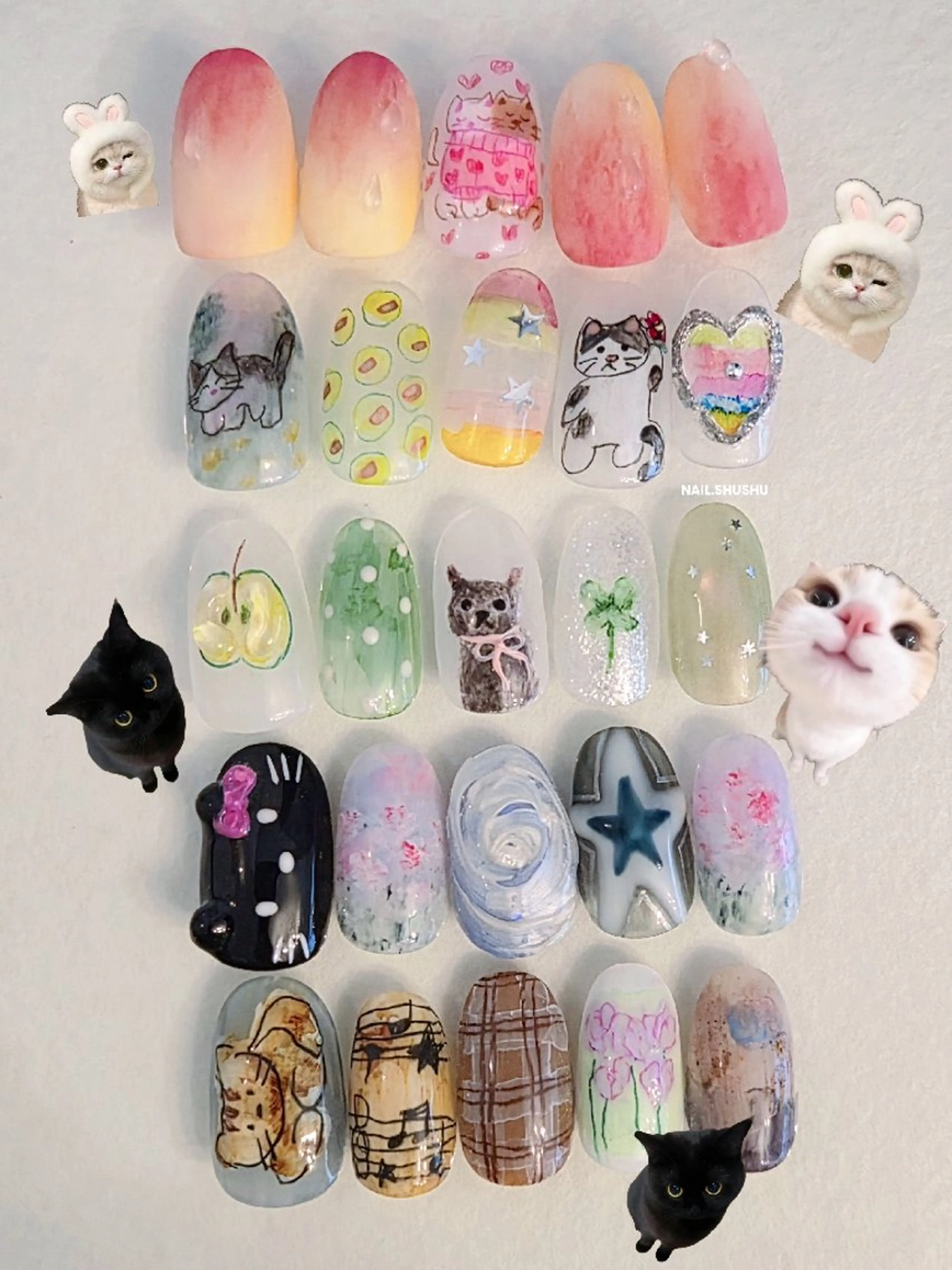 ネイル ハンドネイル 3dパーツ/流行り 👧shushu❤️のネイルデザイン