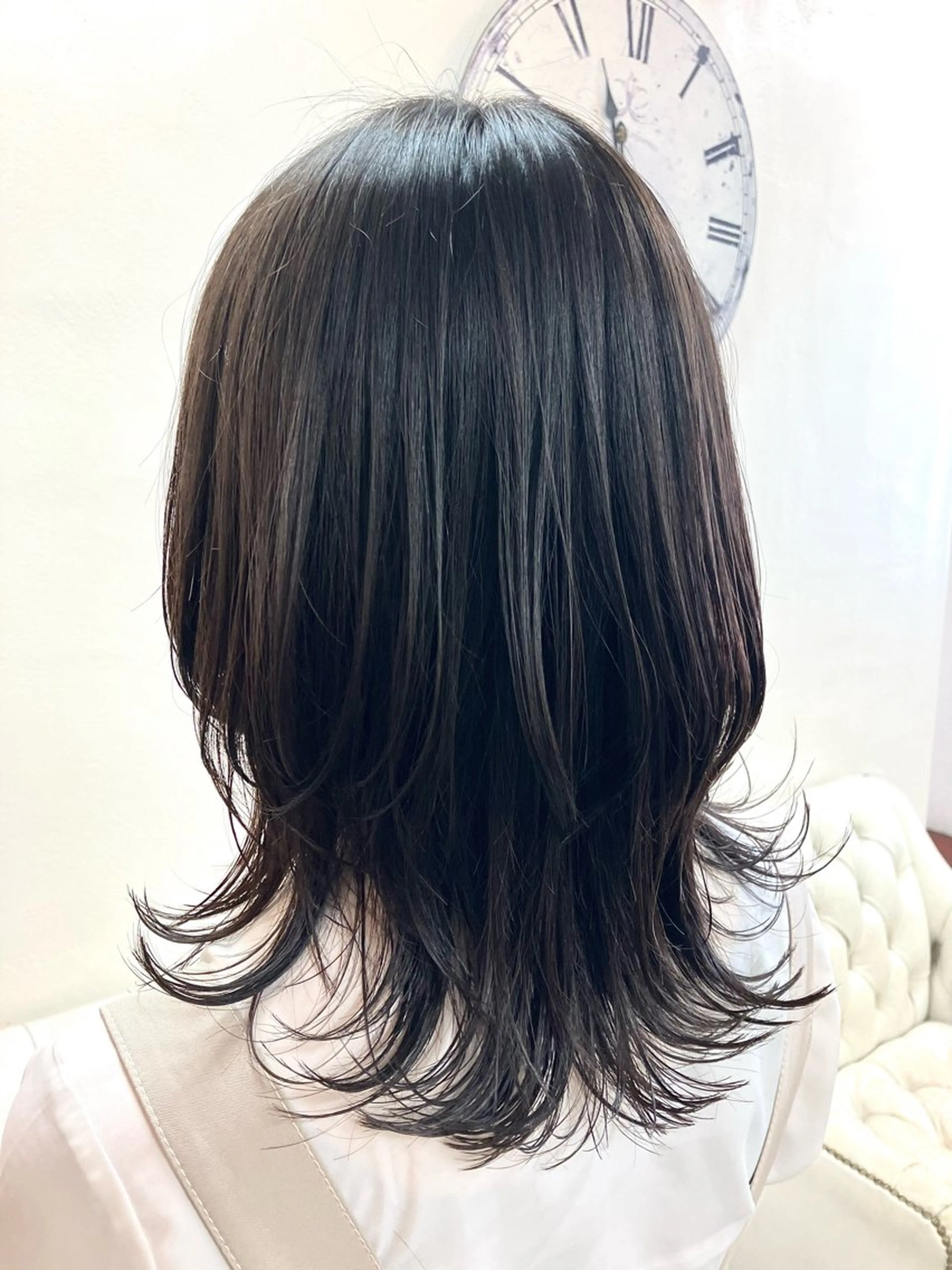 ミディアム くびれヘア 似合わせ×透明感 カラー🤍MAOのヘアスタイル