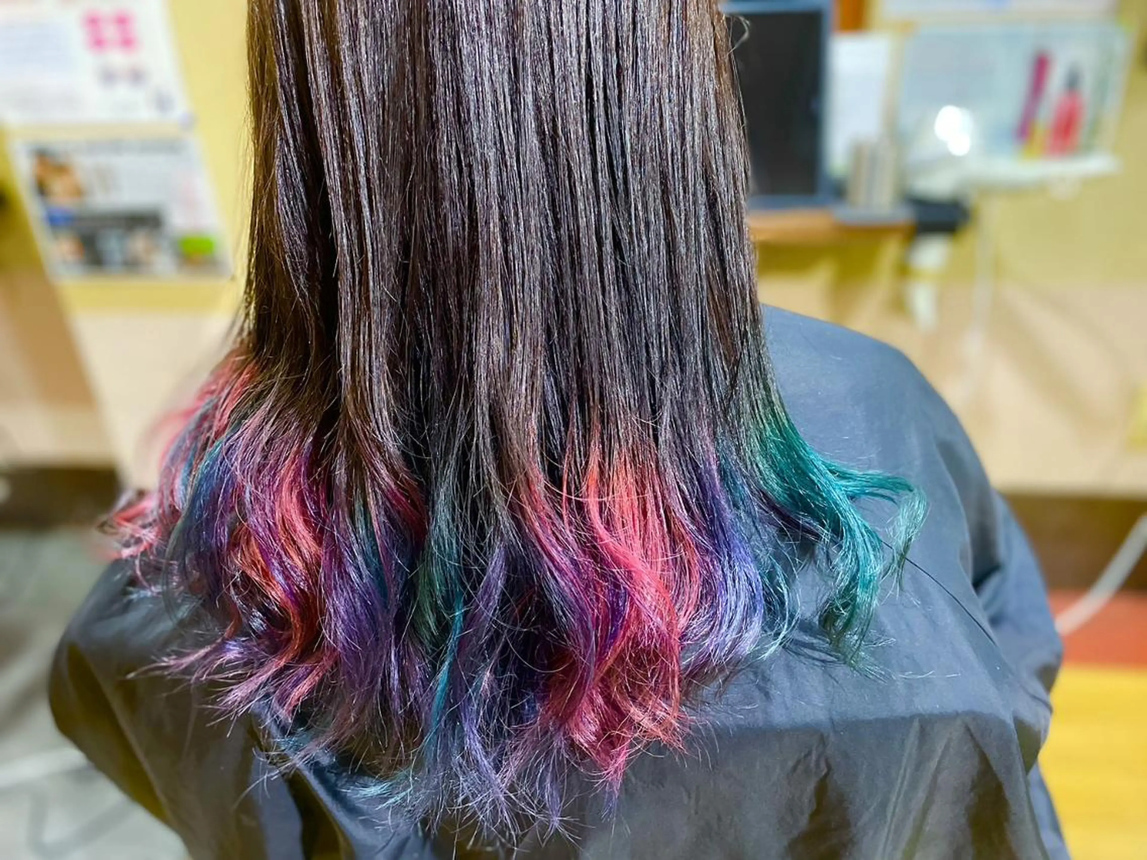 セミロング パピヨンロゼ 髪質改善/エクステのヘアスタイル