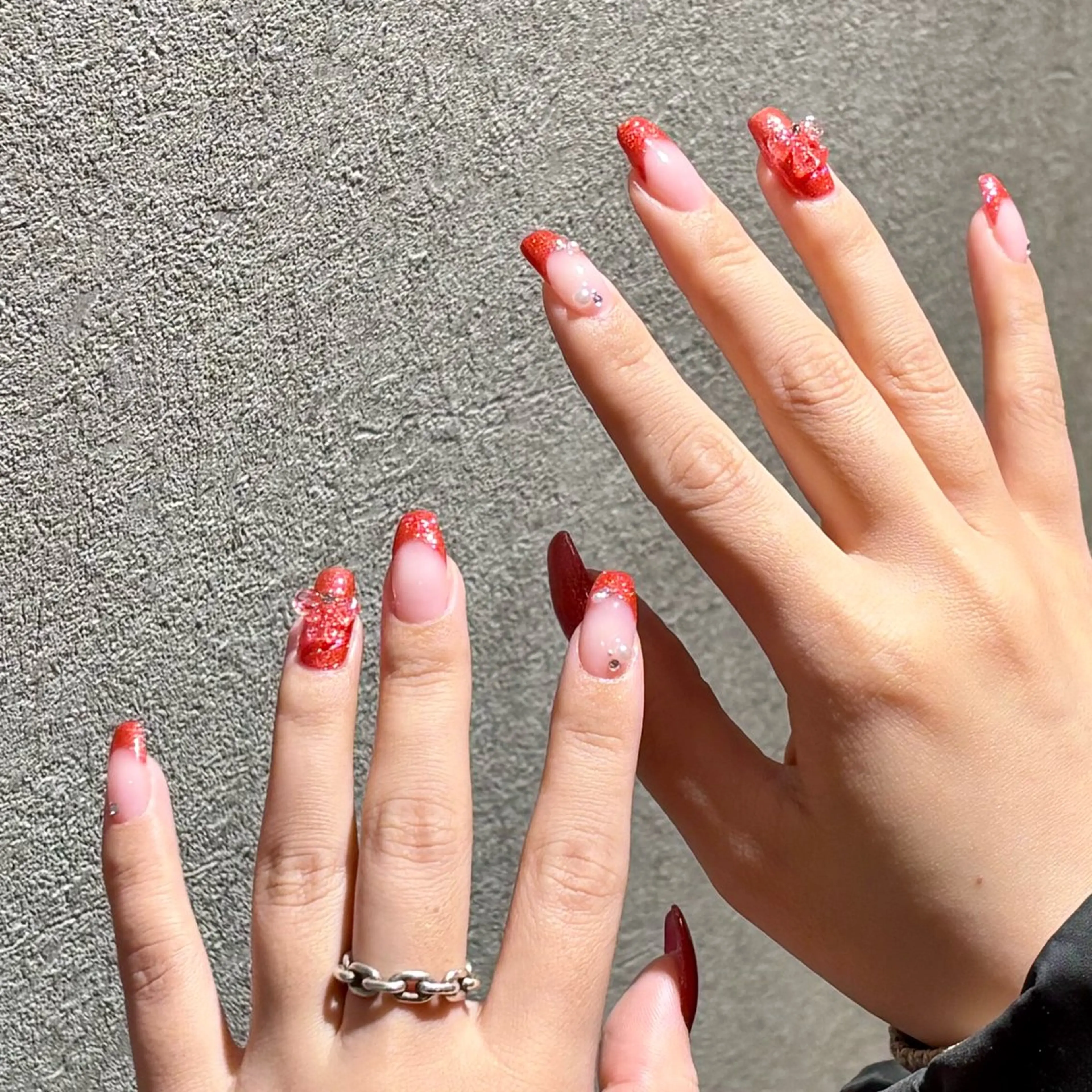 ネイル ジェルネイル マグネットネイル 持ち込み パラジェル シンプルネイル ハンドネイル パラジェル / マグネット/AYAのネイルデザイン