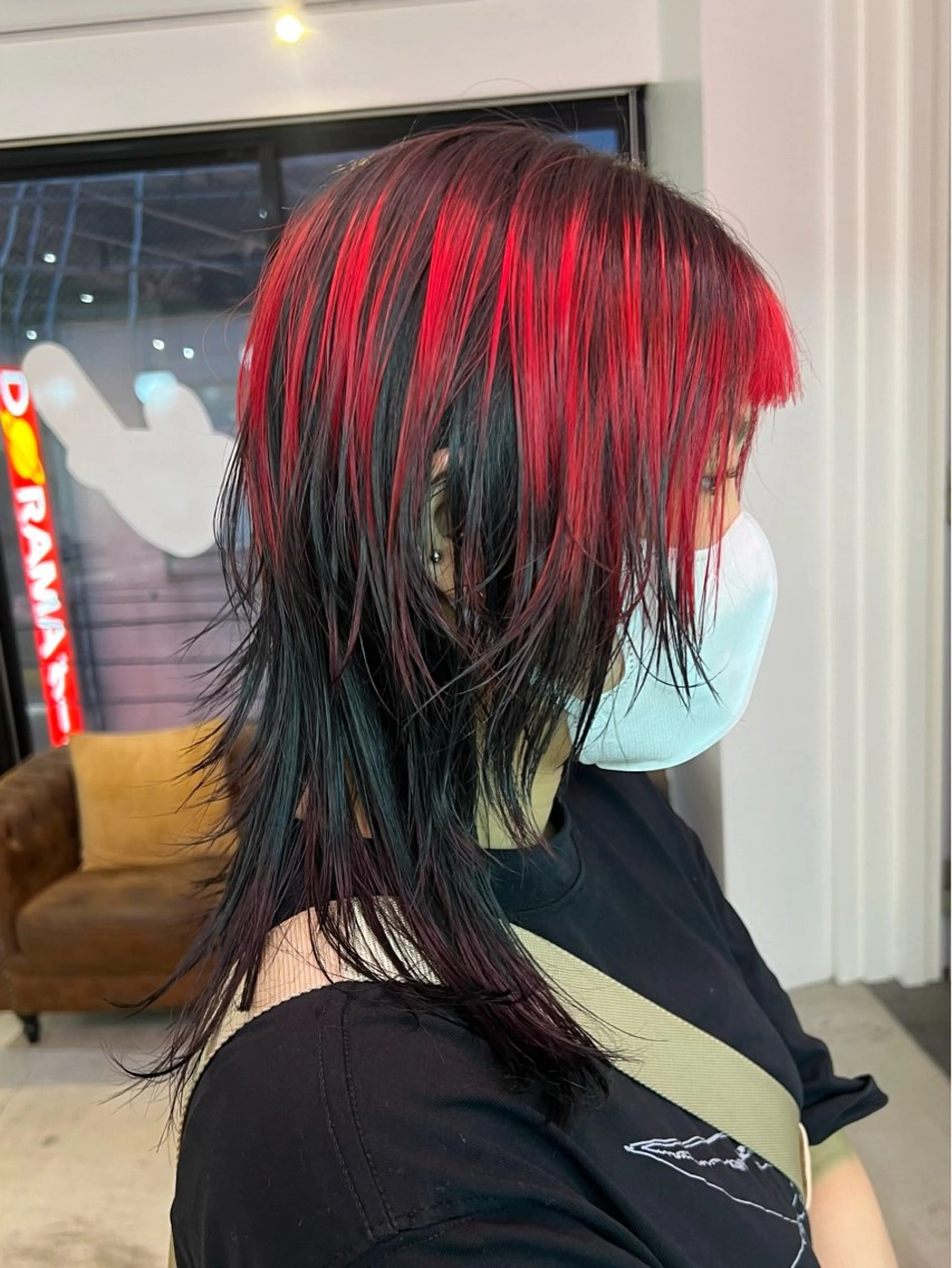 セミロング カット ヘアカラー 💥ウルフカット デザインあんな💥のヘアスタイル