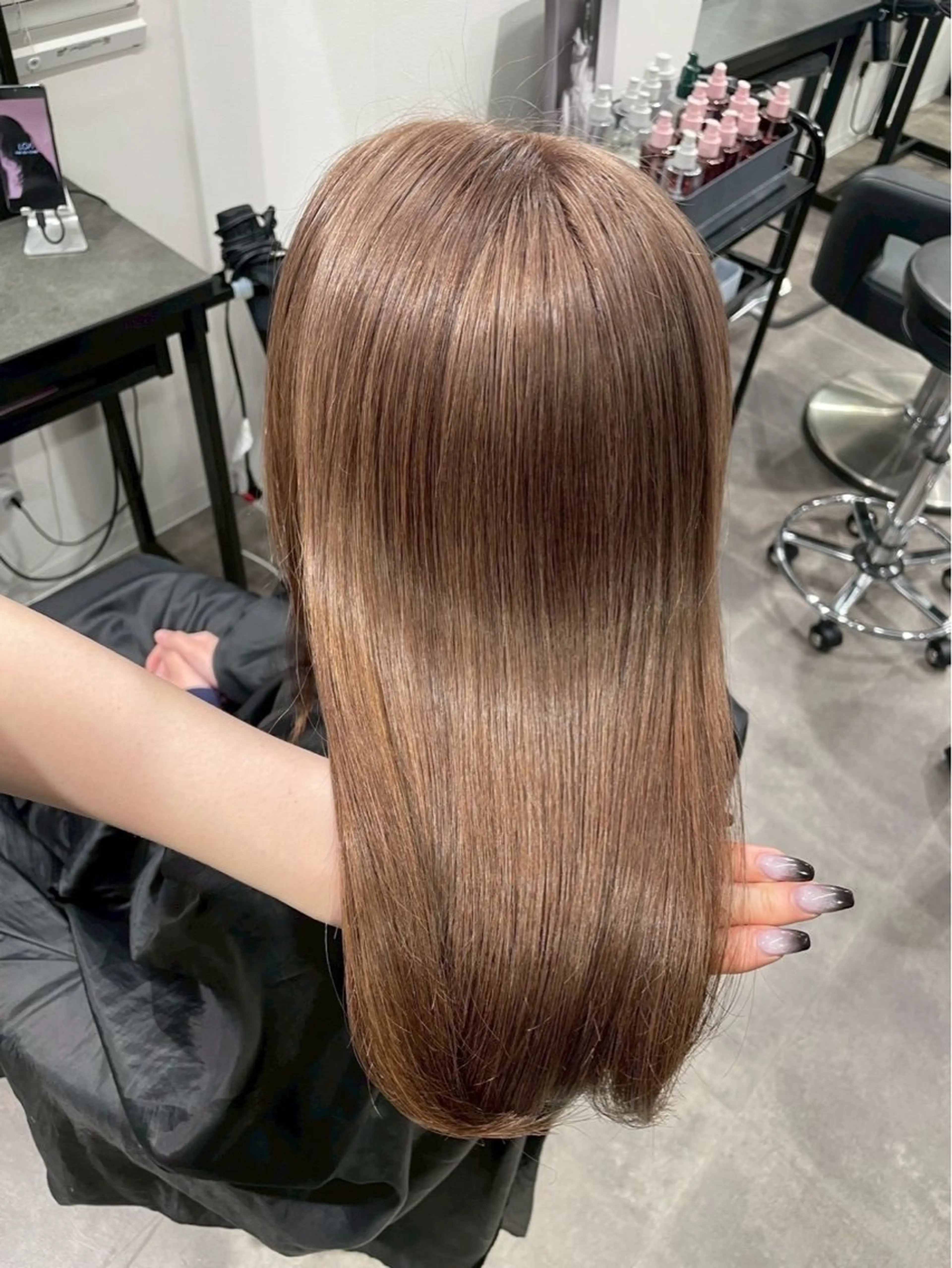 ロング トリートメント 韓国ワンホン透明感 カラー✨🖤ここあのヘアスタイル