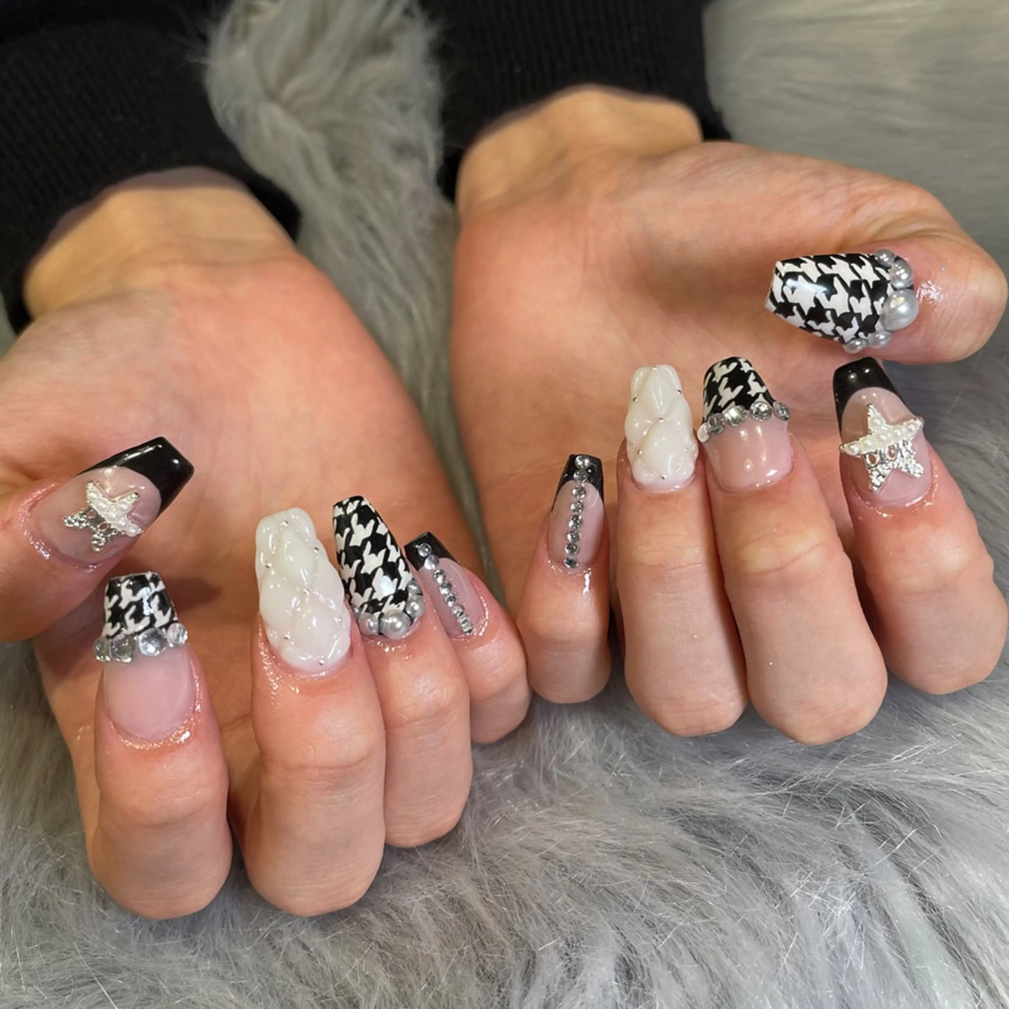 ネイル 長さ出し ラメ(グリッター) RICO Nail パーツつけ放題🌈のネイルデザイン
