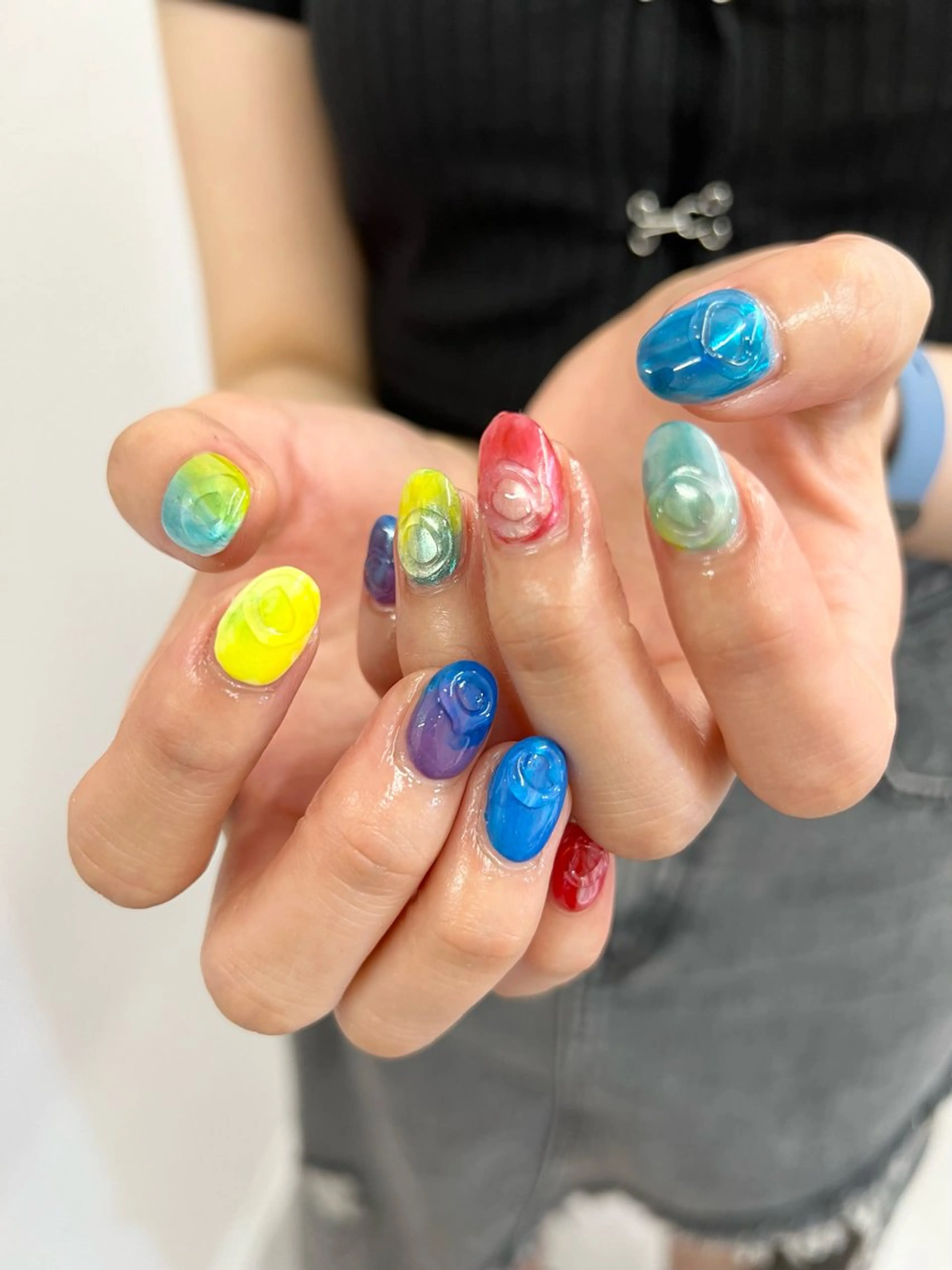 ネイル クリアネイル ジェルネイル マグネットネイル ニュアンスネイル パラジェル ハンドネイル ハンドケア Bana_ Nailのネイルデザイン