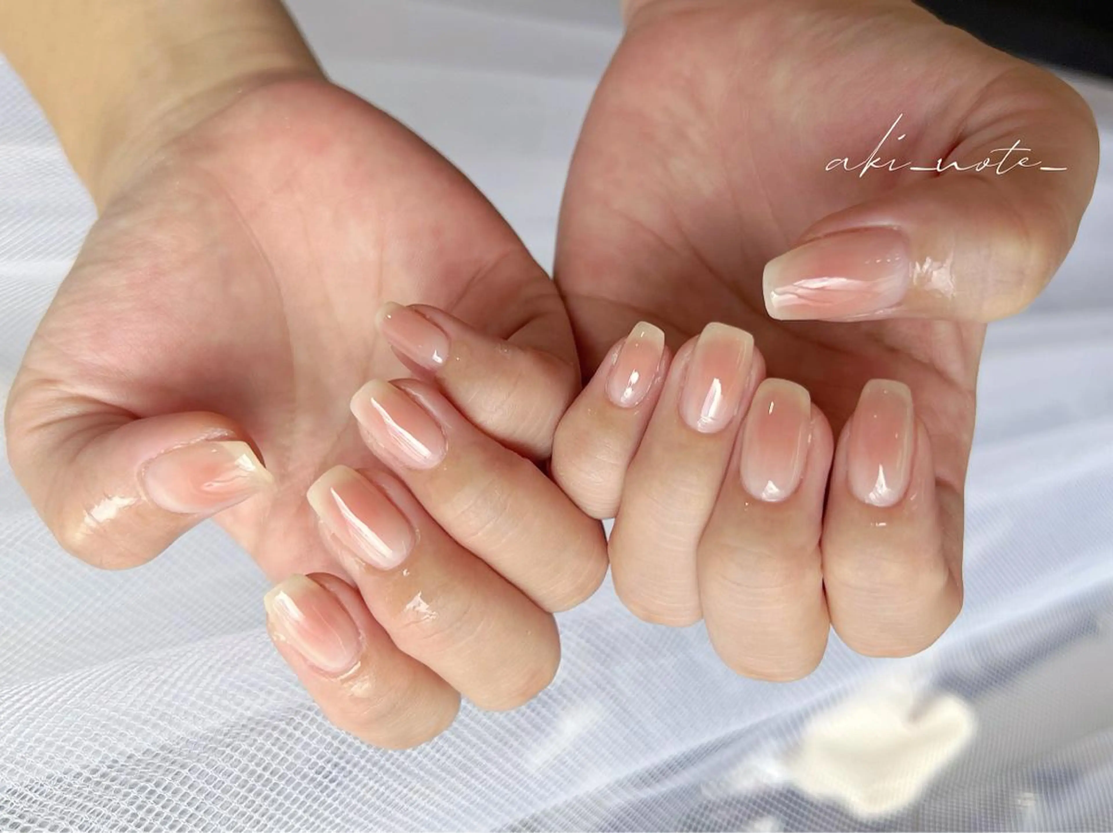 ネイル チークネイル ニュアンスネイル 春ネイル 夏ネイル ハンドネイル フットネイル GRANDE大須 栄/店長 aki🌙のネイルデザイン