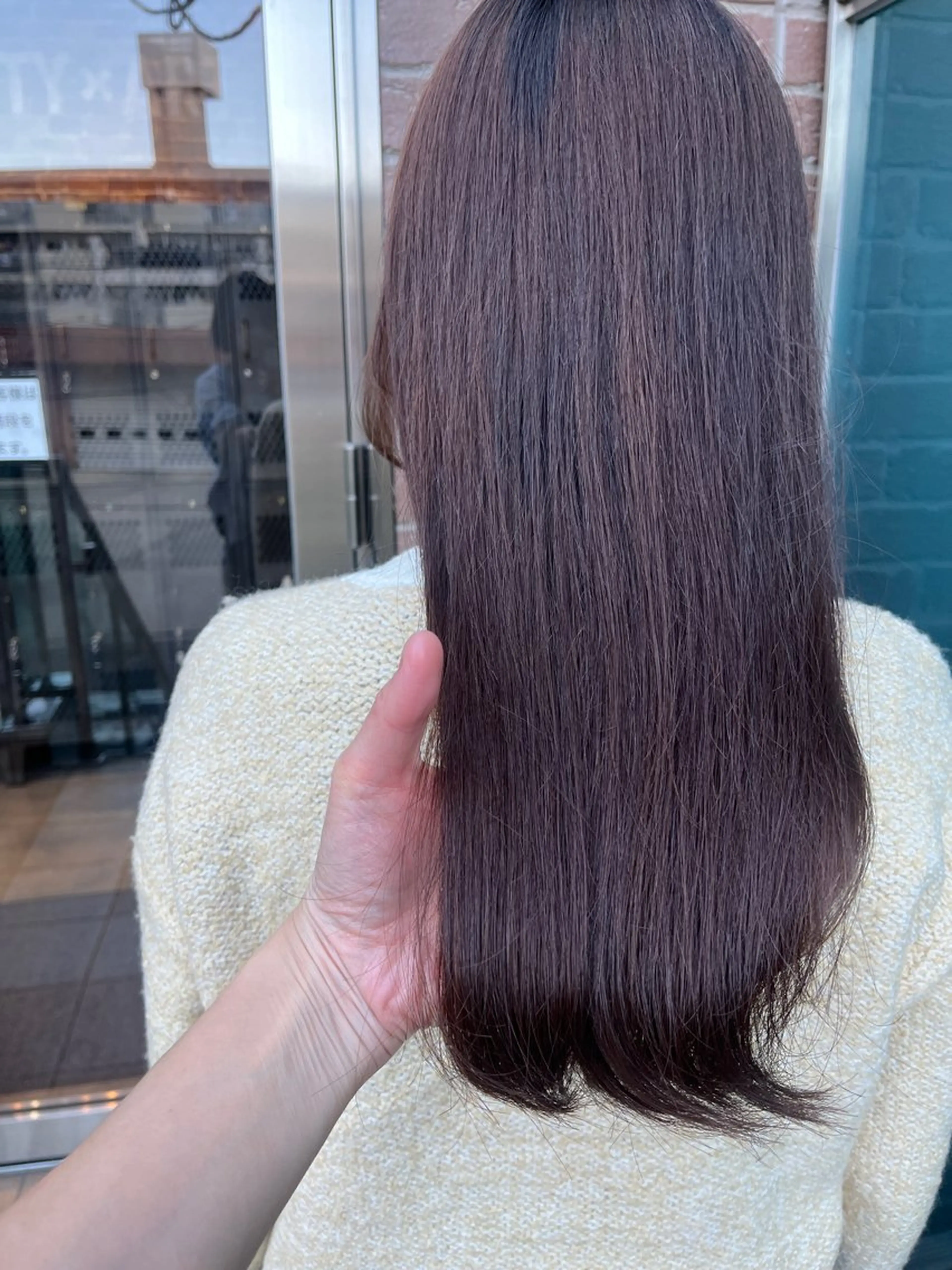 ロング カラー カット 久木原 ゆりのヘアスタイル