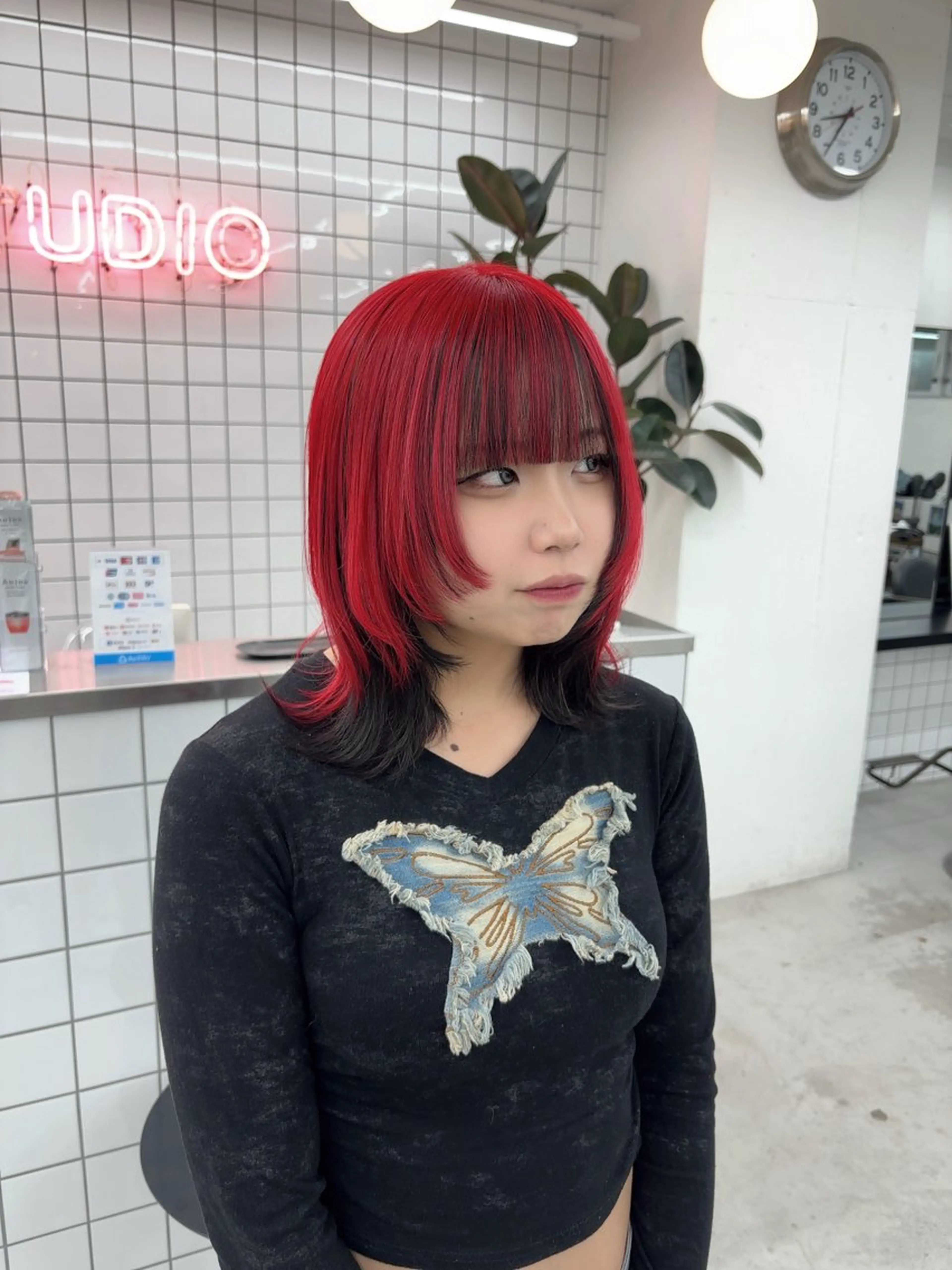 ミディアム カラー デザインカラー ウルフカット 🫧‪Ameri🫧 JILLSTUDIOのヘアスタイル