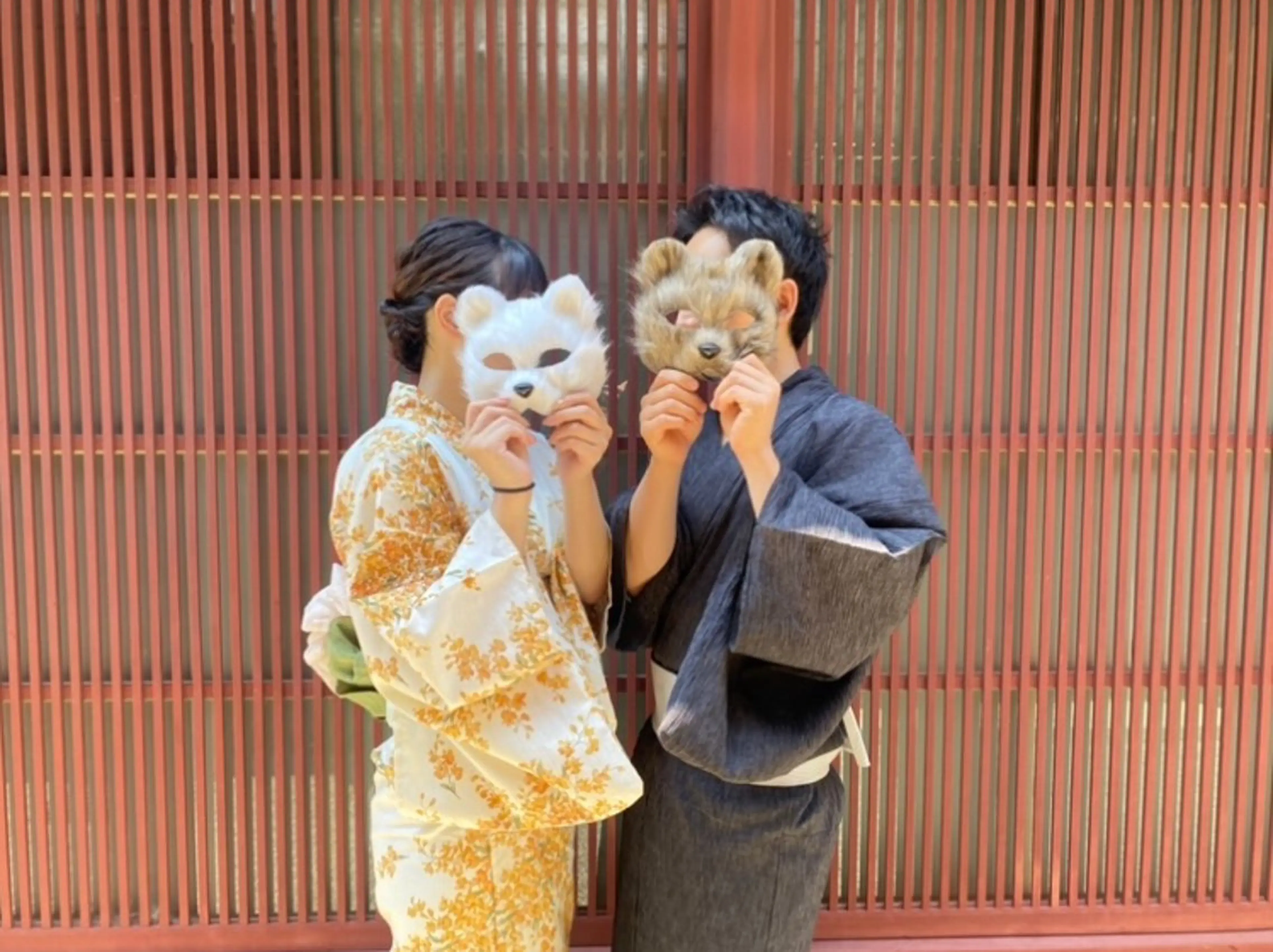 【街歩き】【カップル】レンタル着物着付けの写真