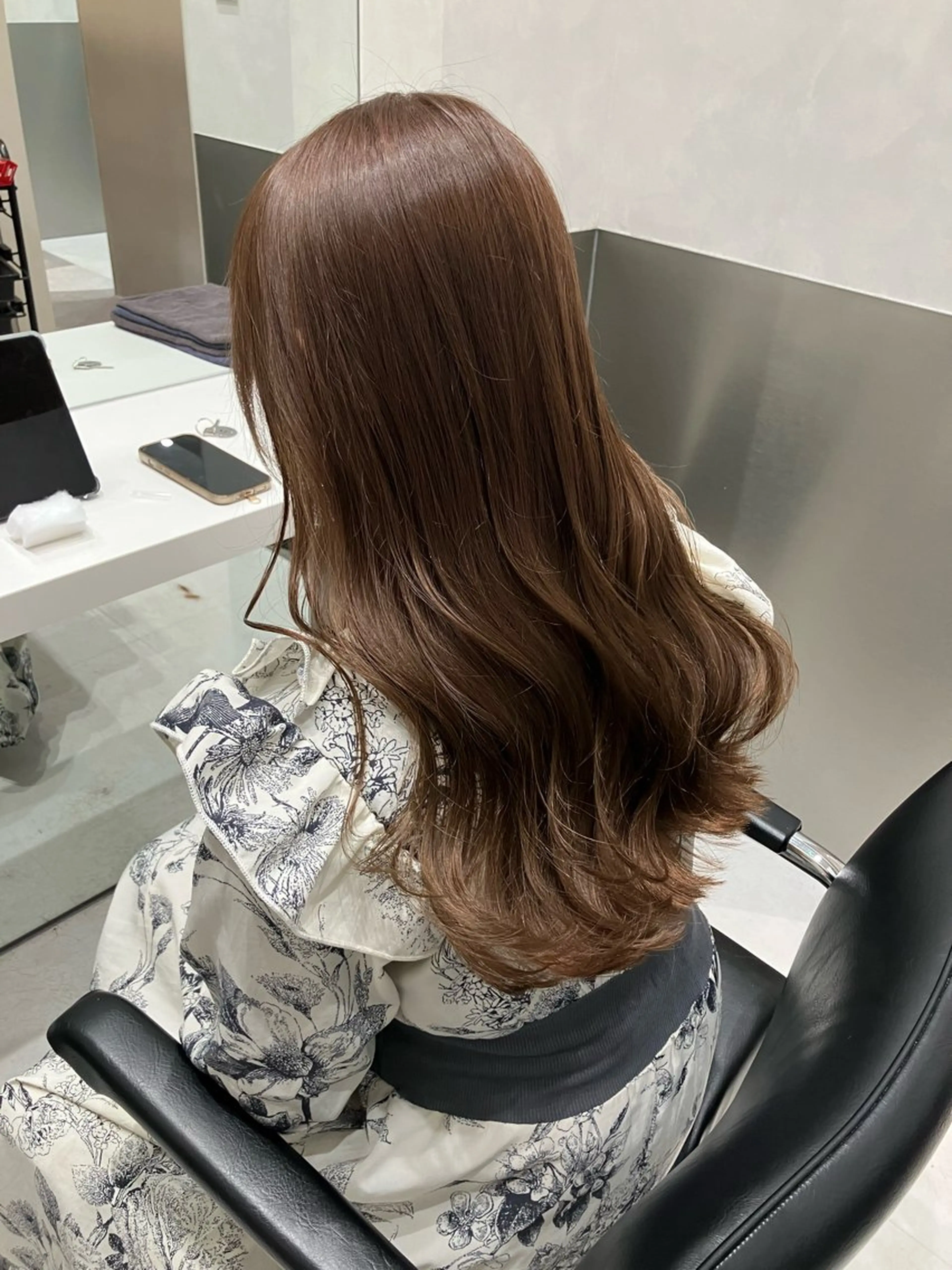 ロング カラー カット ヘアカラー トリートメント 💖ブリーチなし透明 感💖ASAHIのヘアスタイル