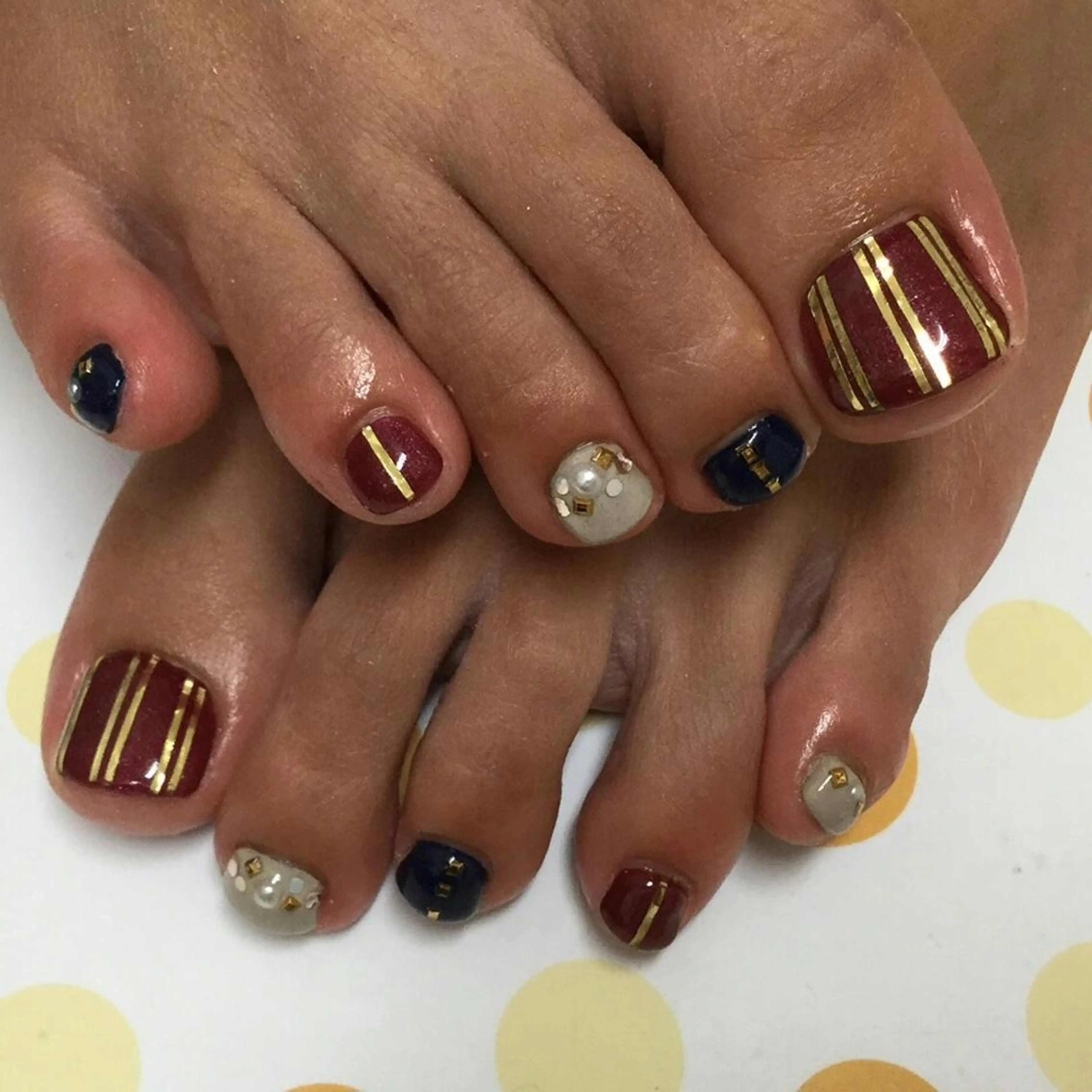 ショート ミディアム セミロング ロング カラー まつエク ネイル フットネイル Lino Nail sekitomiのネイルデザイン