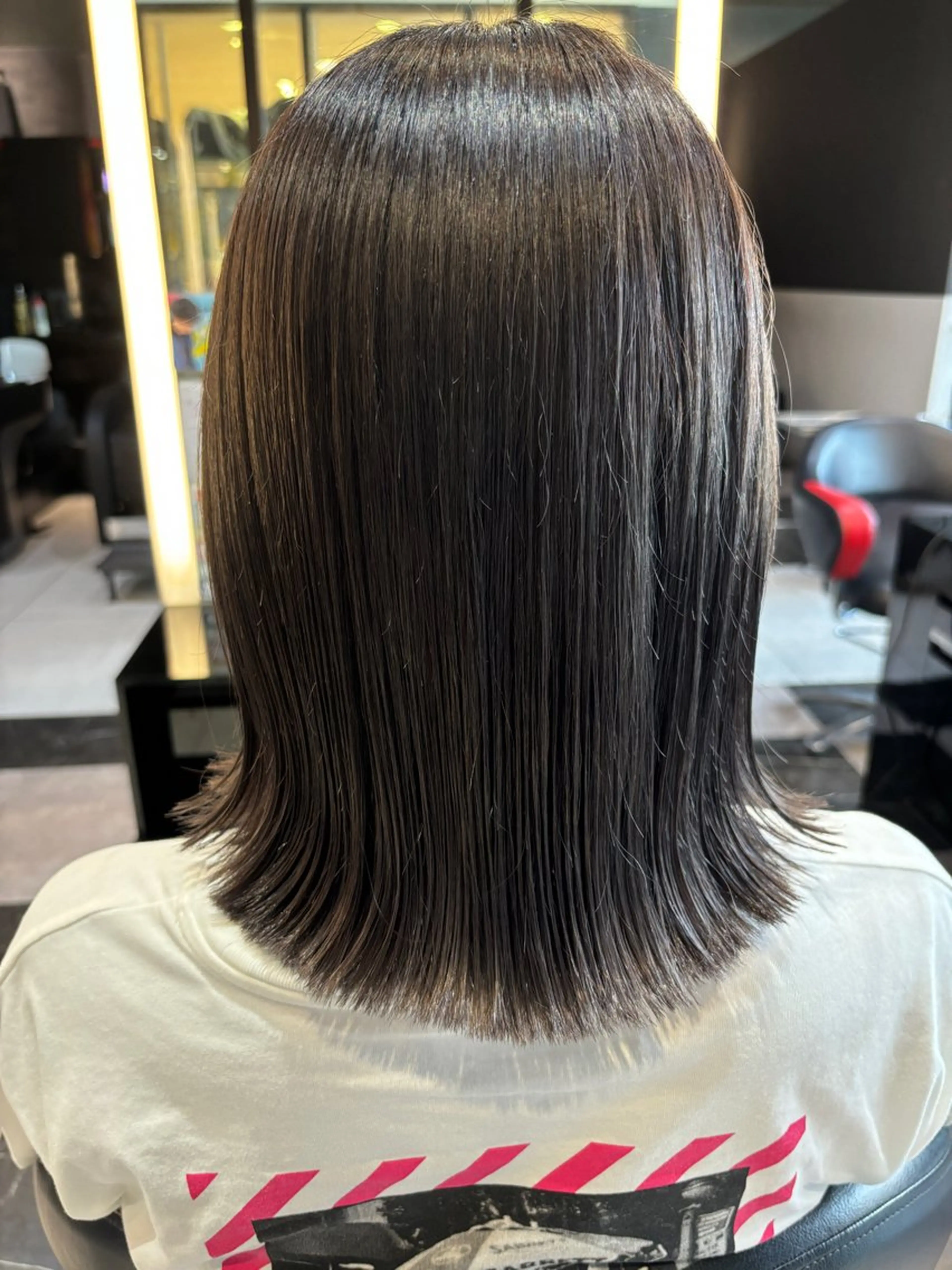 ミディアム カラー 透明感カラー カット ヘアカラー ブリーチ/ヘアケア/ 艶髪/イギチハルのヘアスタイル