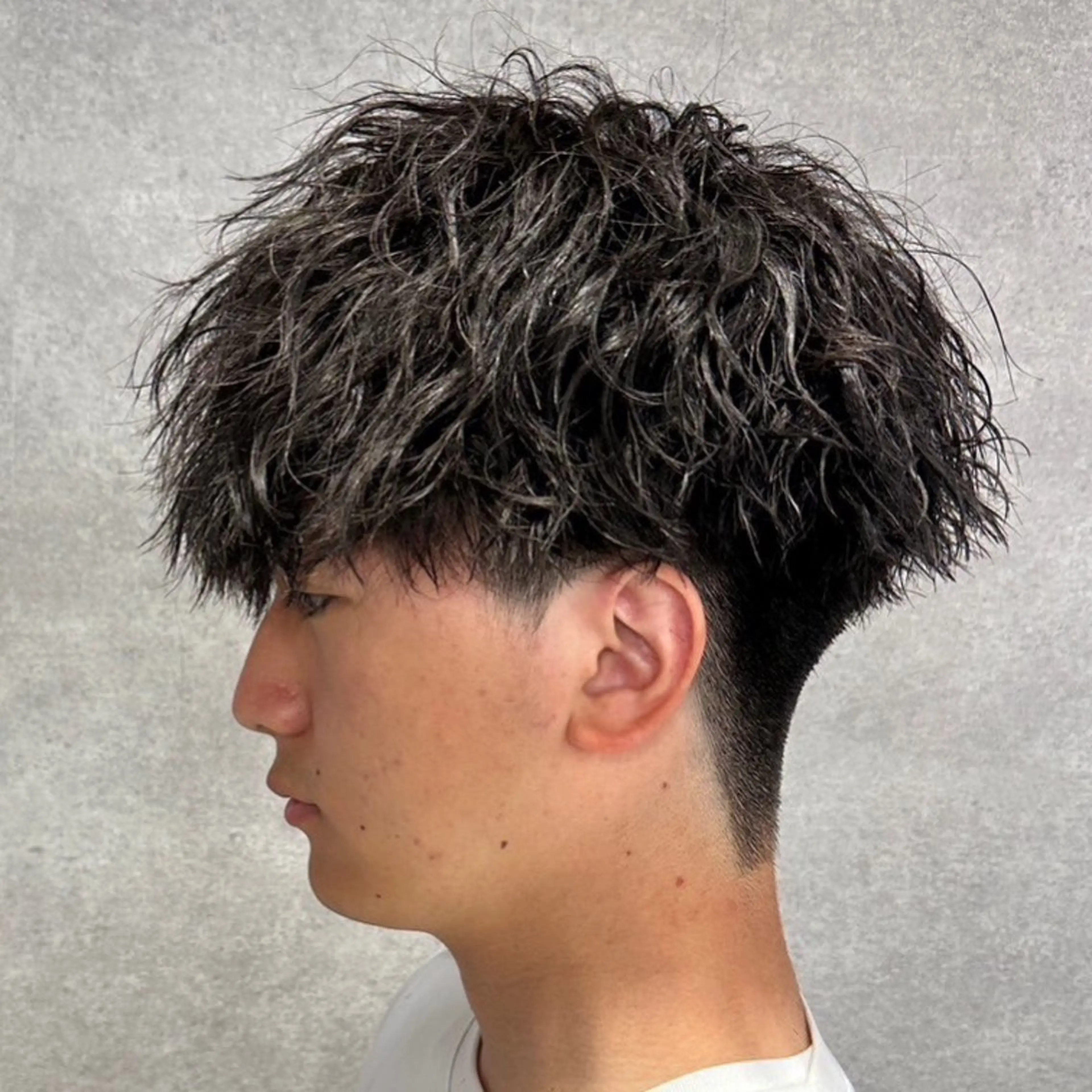 ショート パーマ ヘアアレンジ メンズ 髪質改善 トリートメント 川合 智之のヘアスタイル