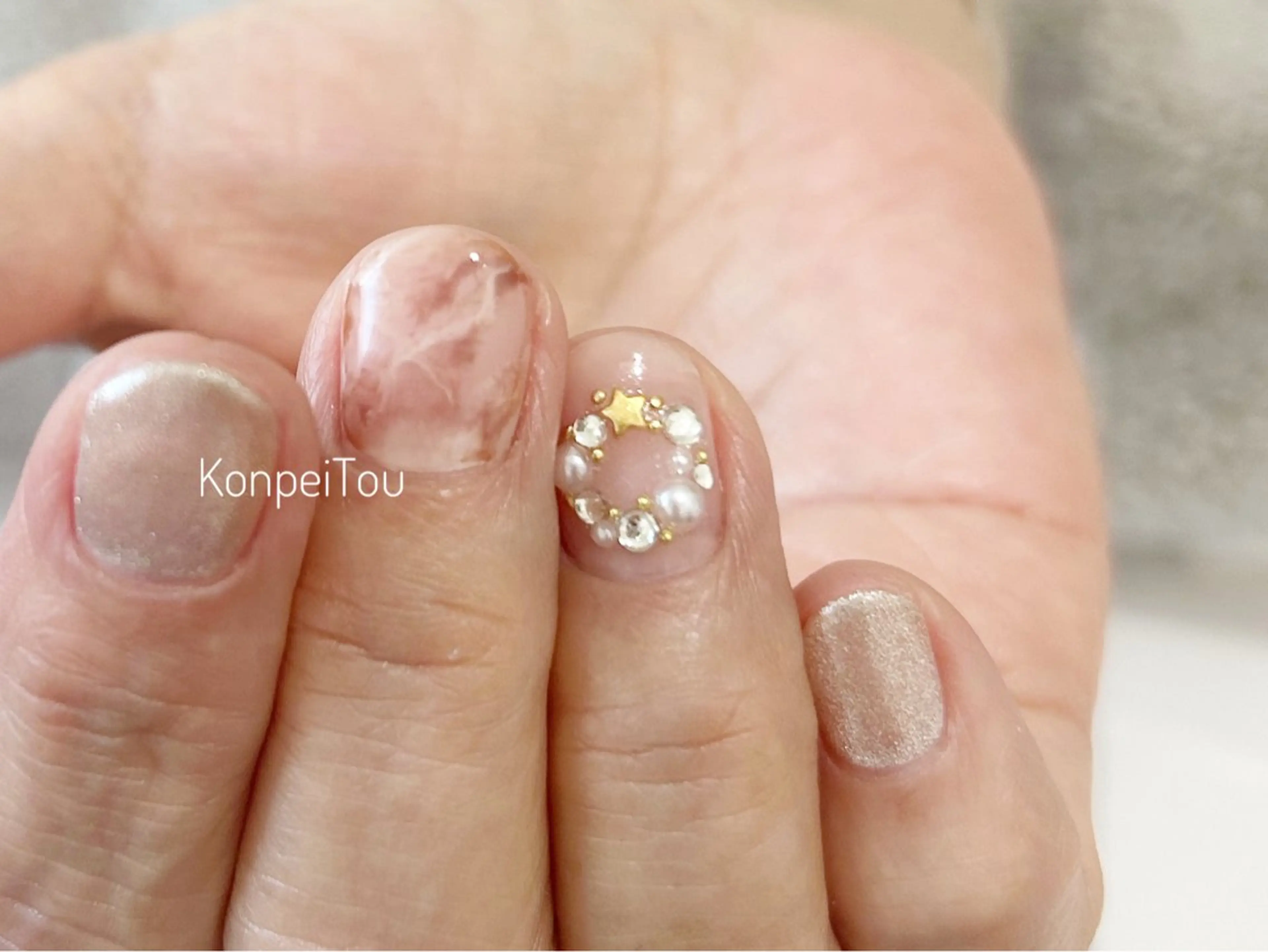 ネイル ハンドネイル おうちのネイルサロン　konpeiTou〜こんぺいとう〜所属・おうちのネイルサロン KonpeiTouのネイルデザイン
