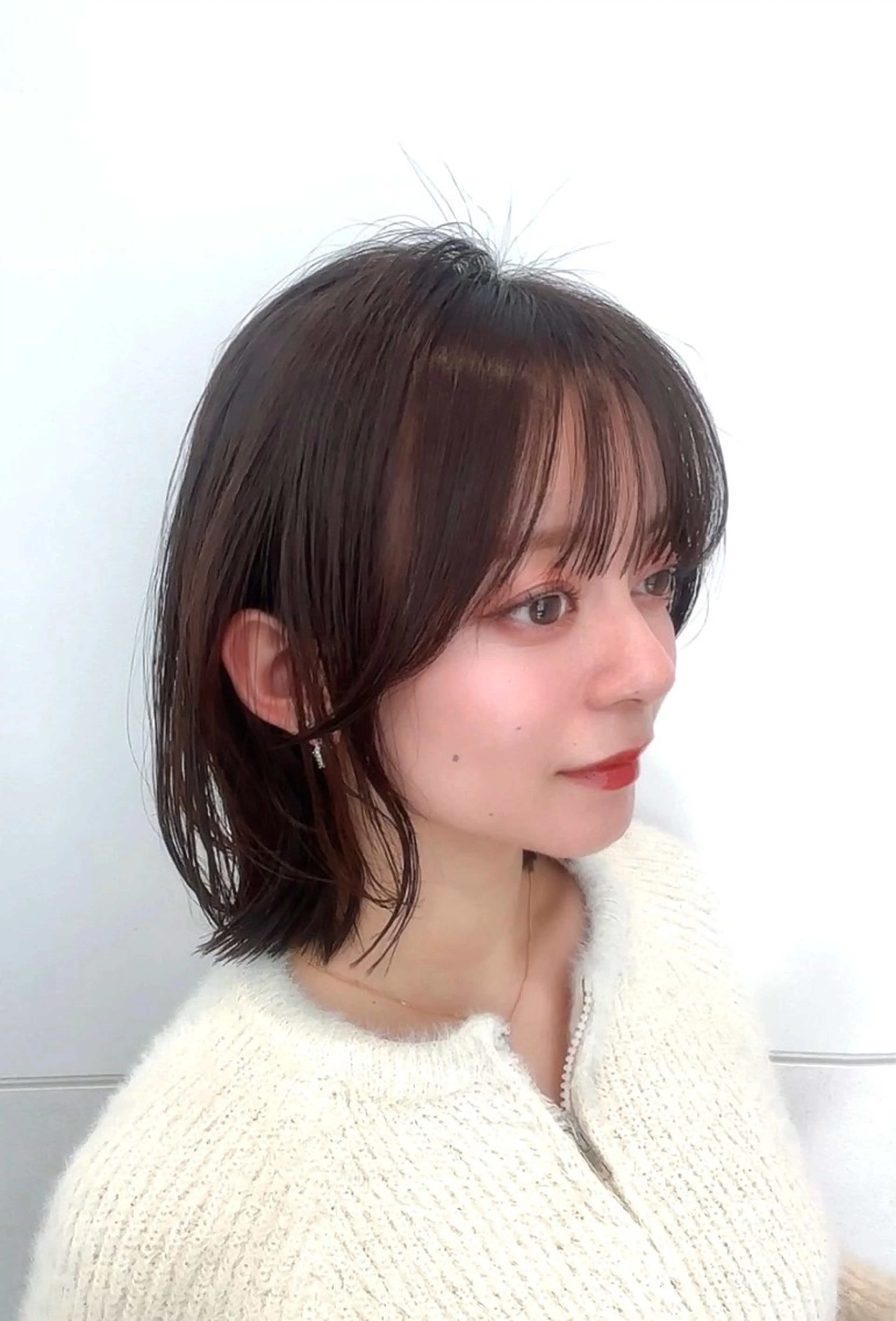ミディアム カラー ボブレイヤー 透明感カラー グレージュ ボブ レイヤーカット カット ヘアカラー トリートメント 🍀本格ヘッドスパ 👑髪質改善🍀英司のヘアスタイル