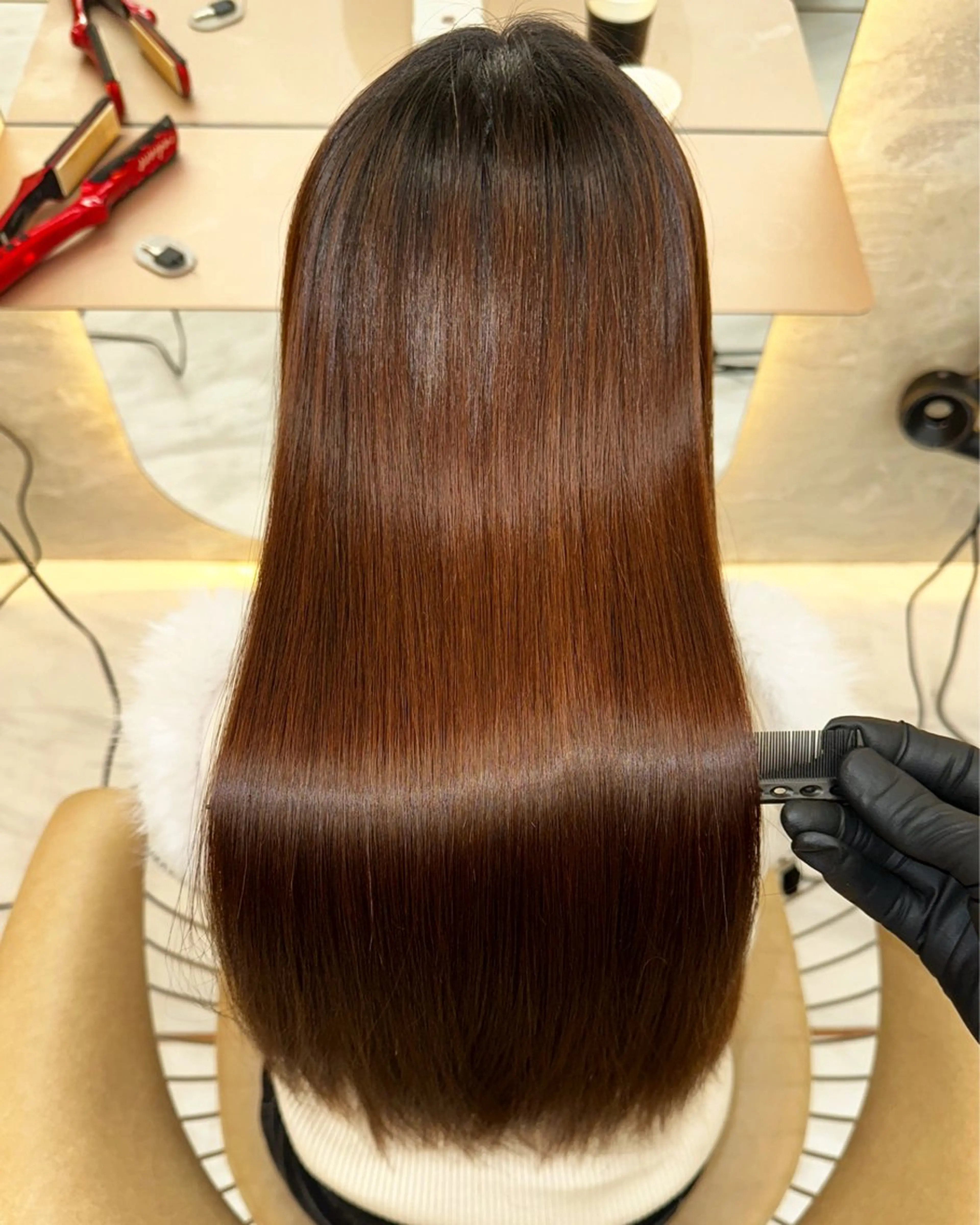 ロング カット 縮毛矯正 トリートメント 顔周り/韓国レイヤー /髪質改善/小原幹太のヘアスタイル