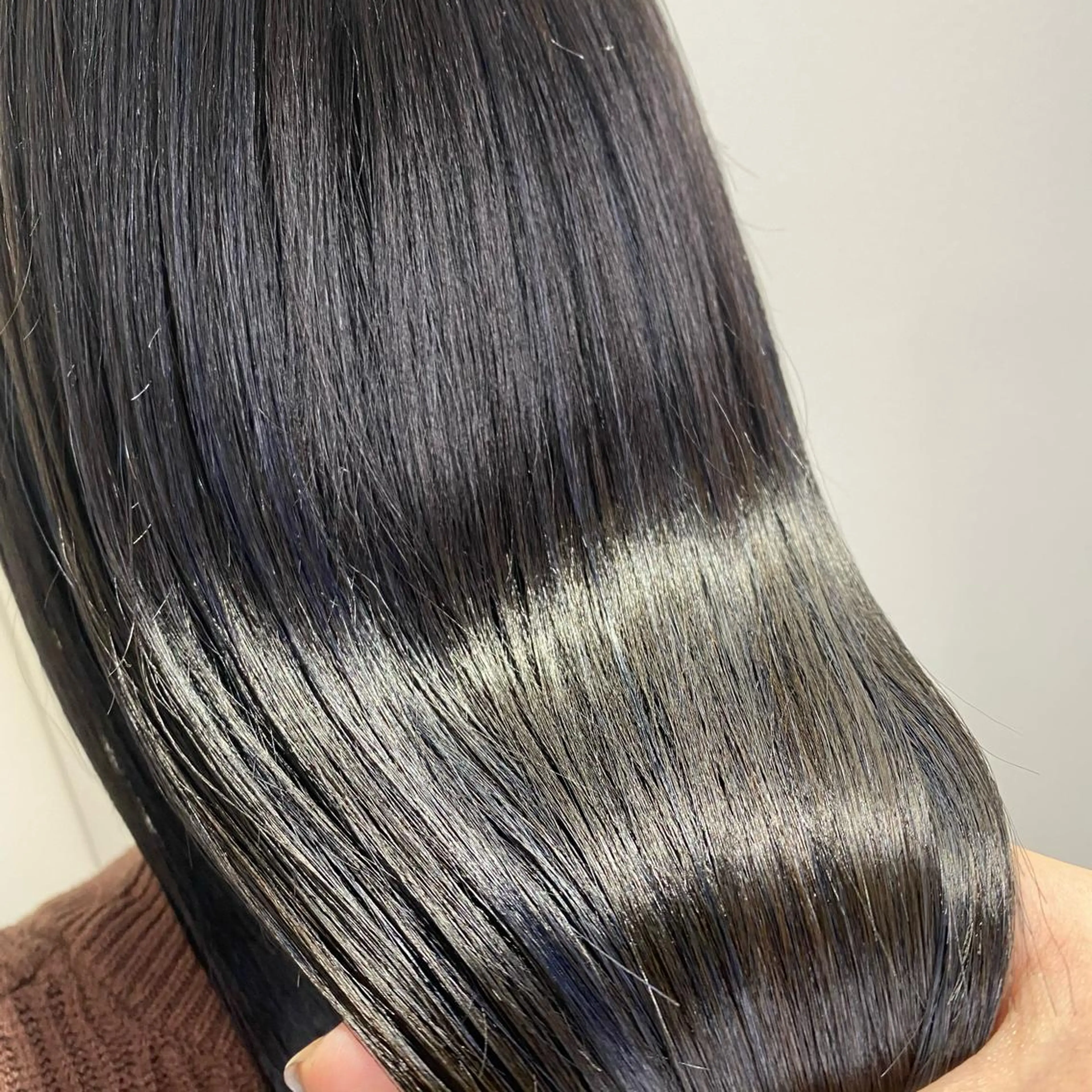 セミロング パーマ 縮毛矯正 トリートメント 暖色カラー🍊 せきゆうかのヘアスタイル