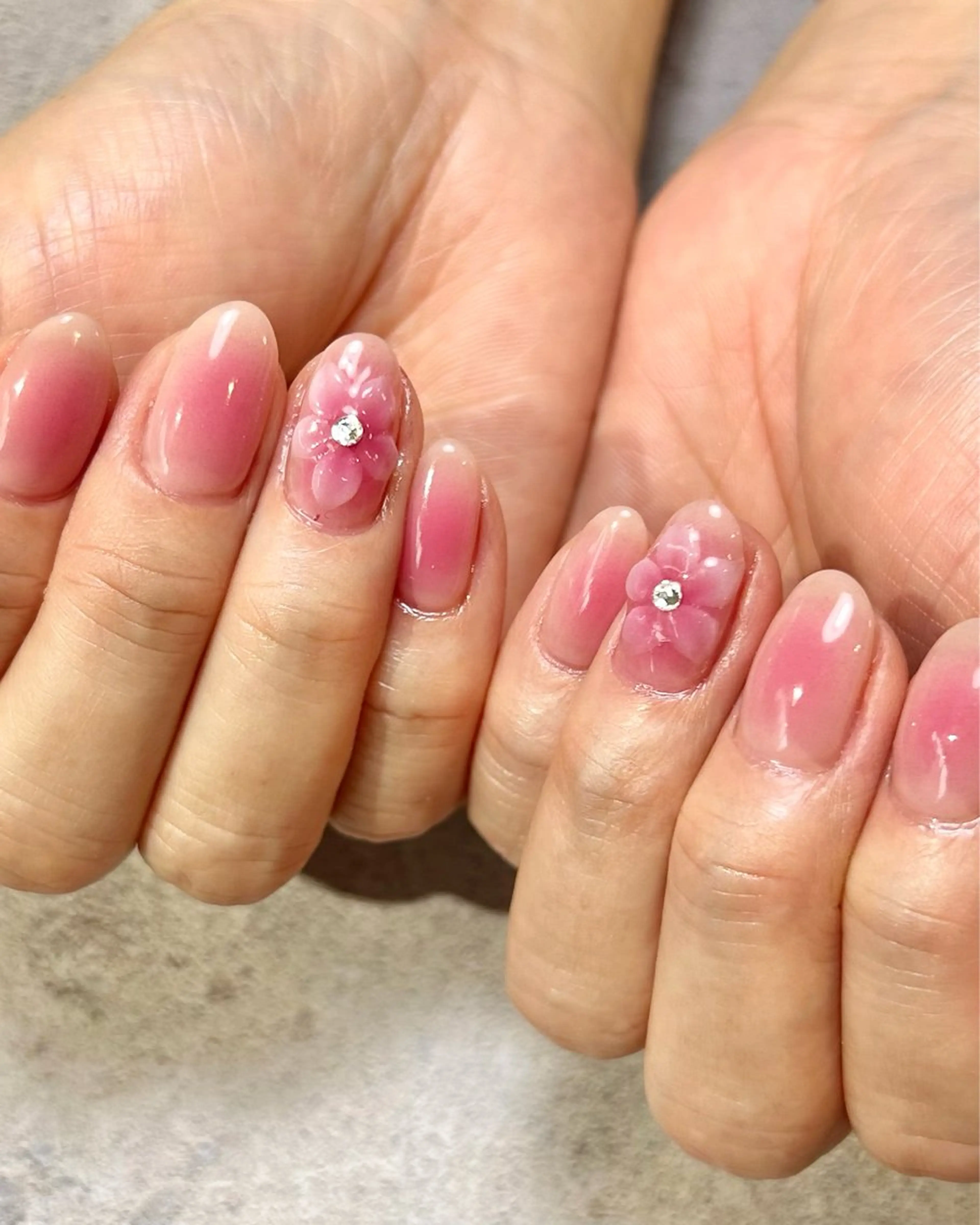 ネイル チークネイル 春ネイル ハンドネイル Reflection marikoのネイルデザイン