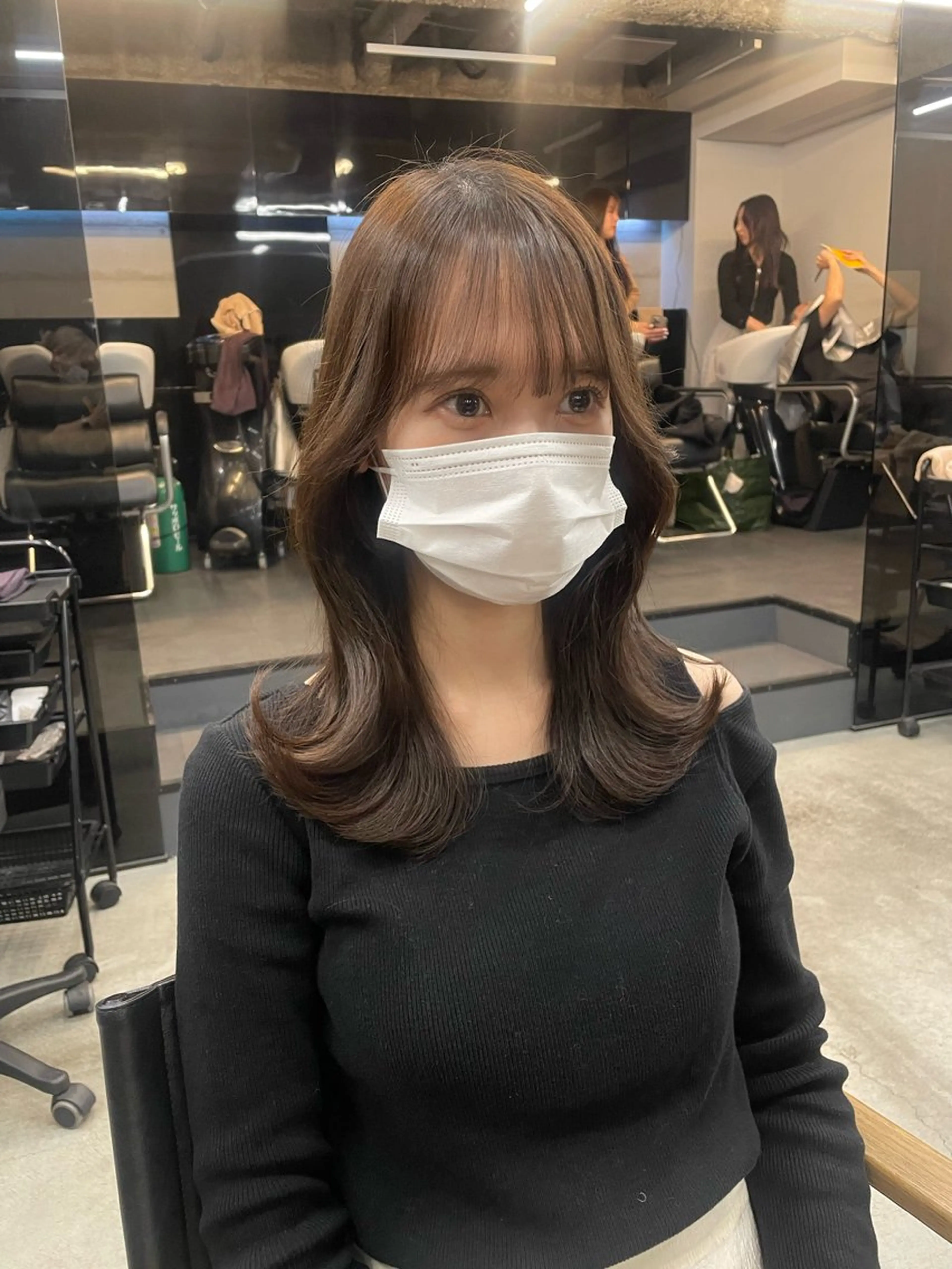 ミディアム 伊藤 莉奈　韓国ヘアのヘアスタイル