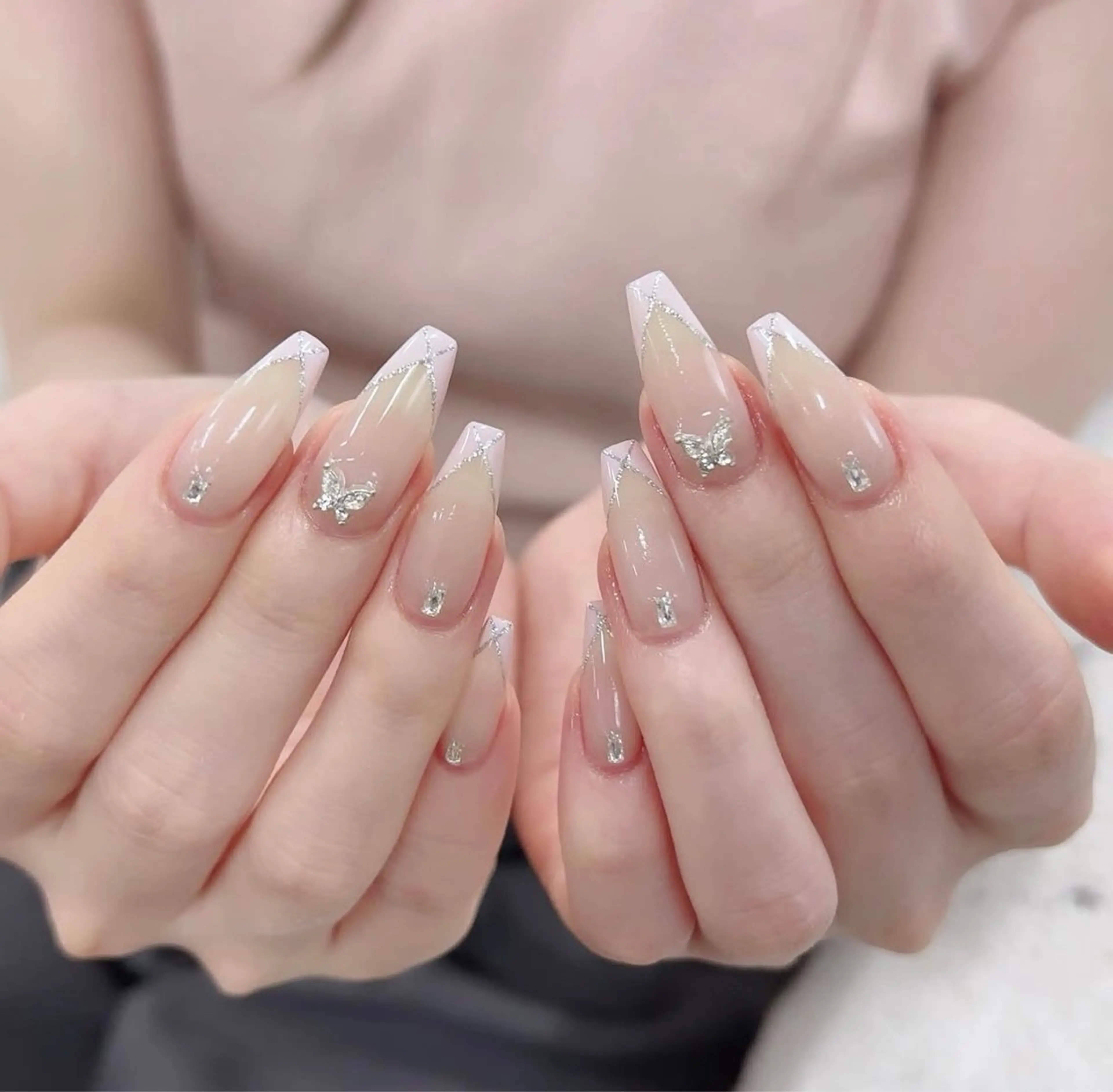 ネイル 韓国ネイル 持ち込み ニュアンスネイル ネイルチップ ハンドネイル TABI ANA.CHUOのネイルデザイン