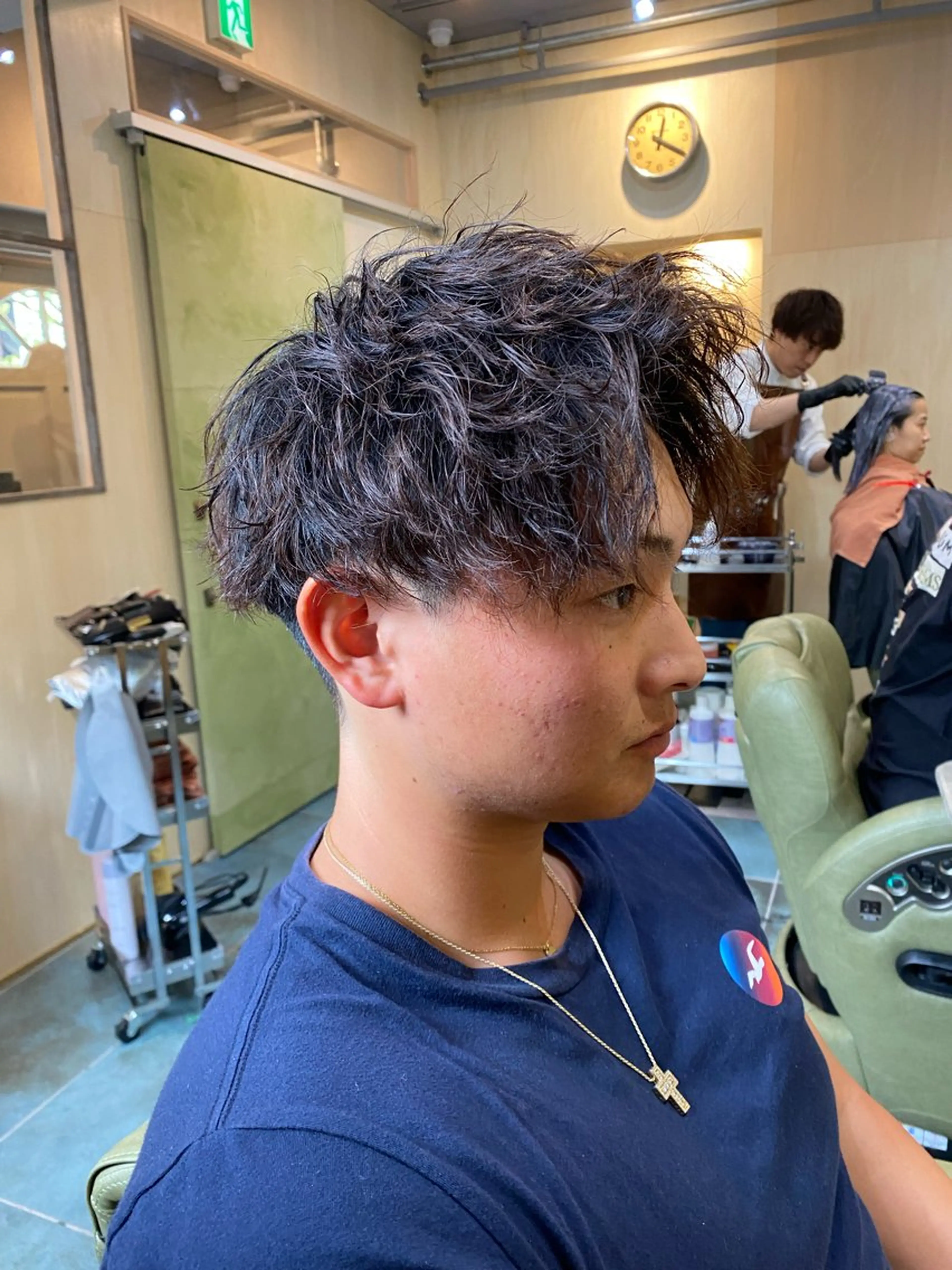 ミディアム パーマ メンズ ミディアムパーマ メンズパーマ ツイストスパイラルパーマ スパイラルパーマ メンズカット/パーマ 福島区SOSOのヘアスタイル