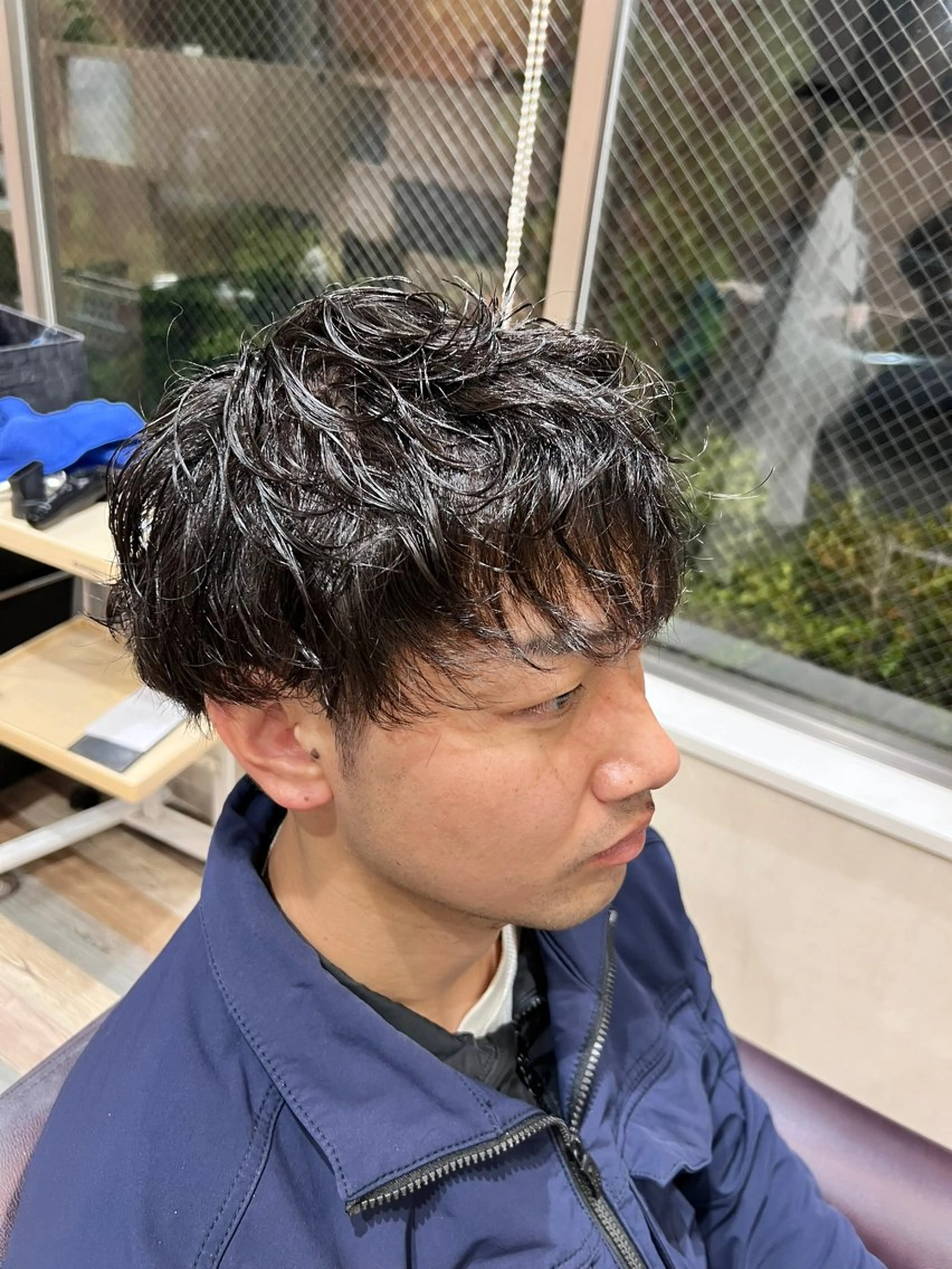 ショート パーマ メンズ メンズパーマ カット パーマ 黒沢 航汰のヘアスタイル