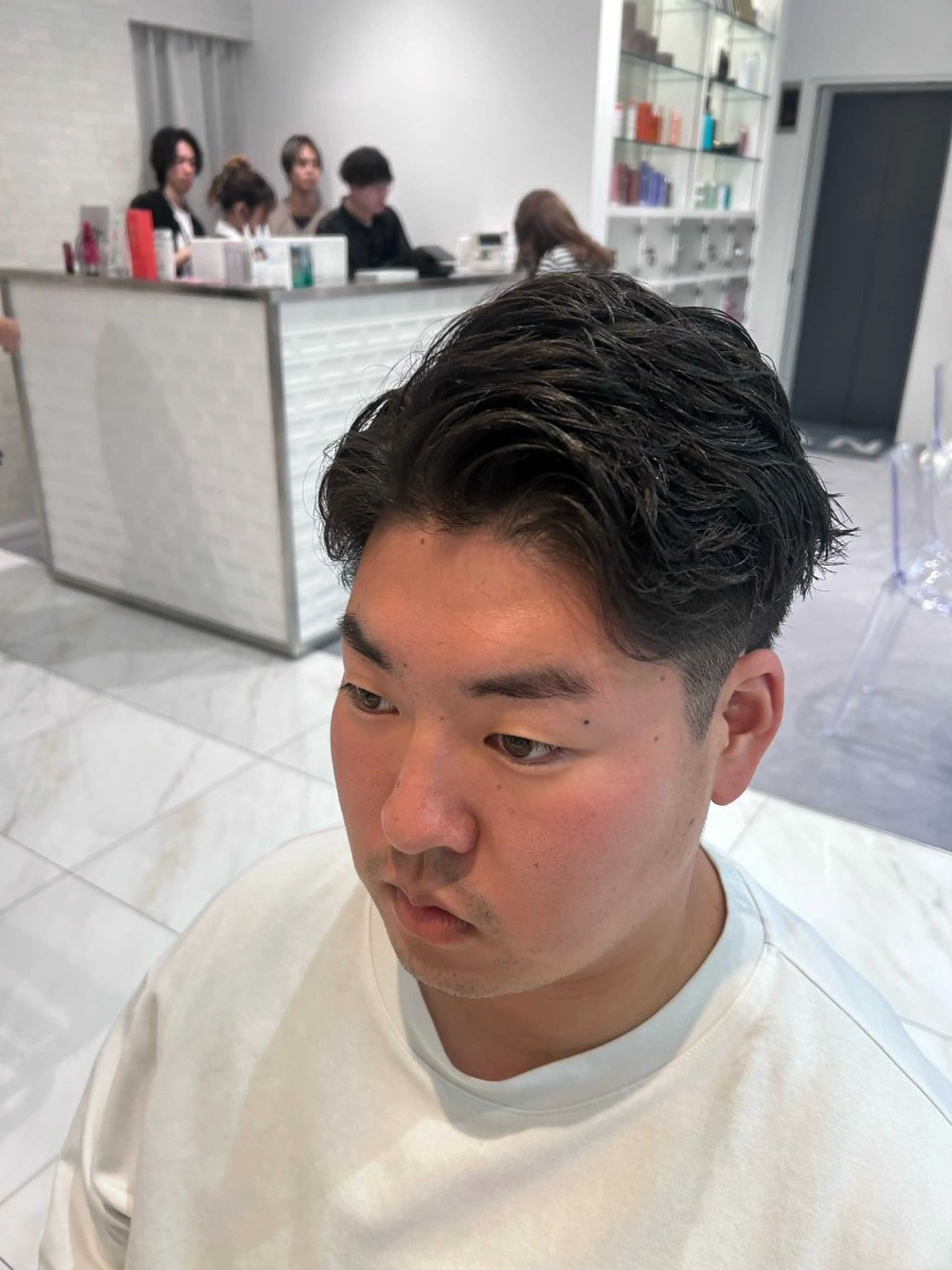 メンズ スパイキーショート／ パーマ平松秀門のヘアスタイル