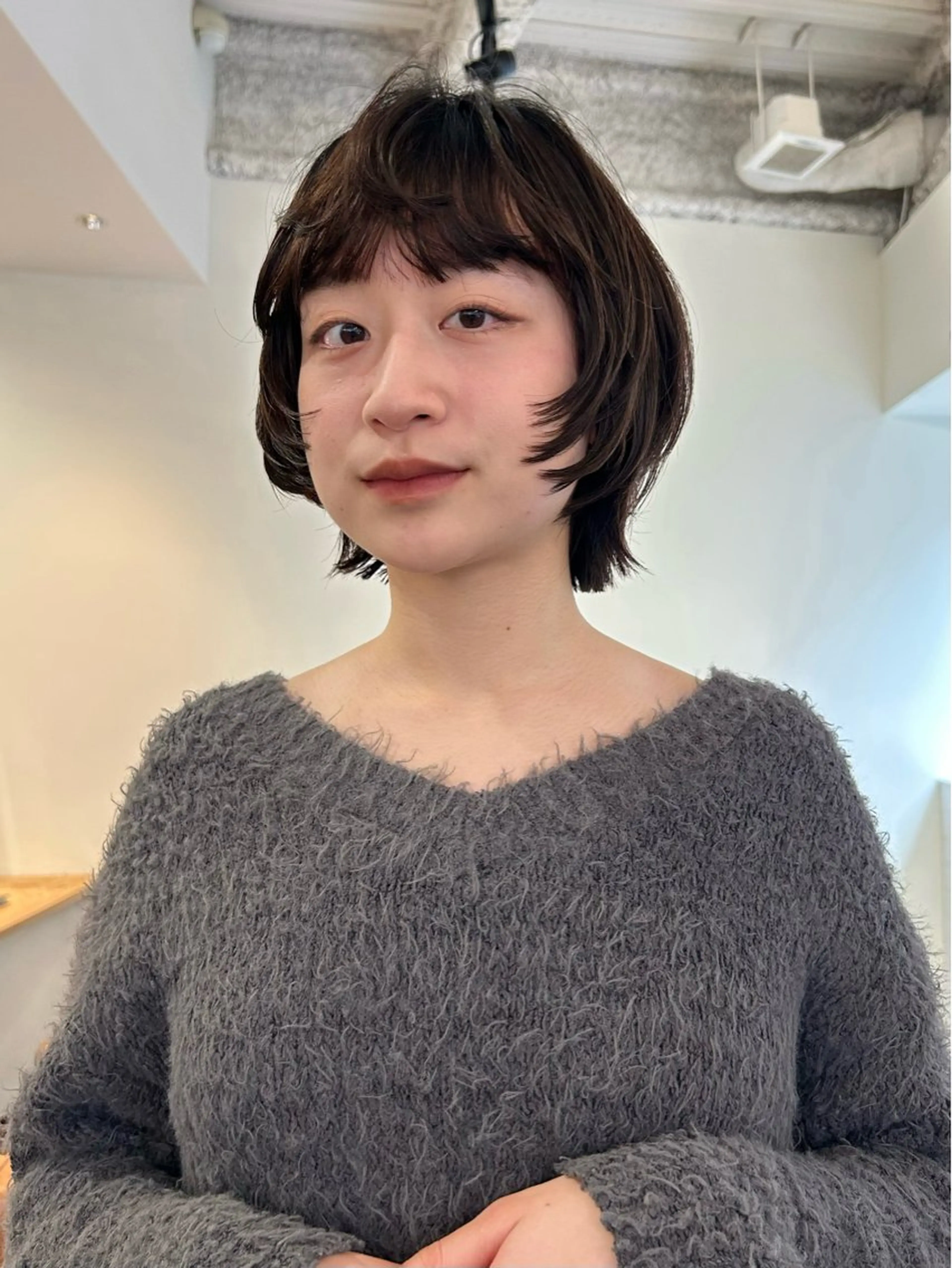 ショート ボブ 顔周りカット レイヤーカット ボブ/レイヤー 大阪梅田/きょうかのヘアスタイル