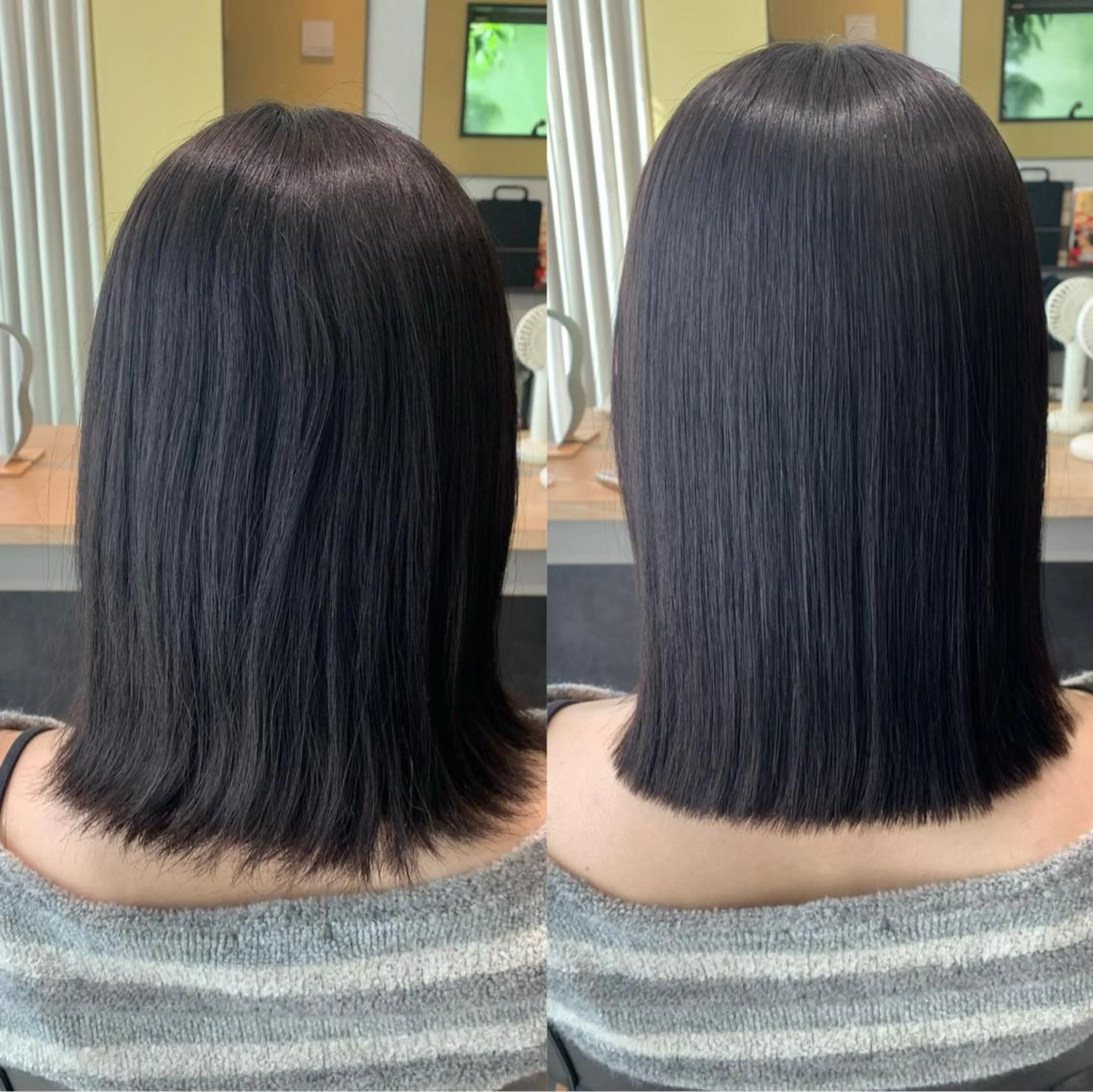 ミディアム パーマ 縮毛矯正 ストレートパーマ カット 縮毛矯正 トリートメント hub hair レイヤー/透明感のヘアスタイル