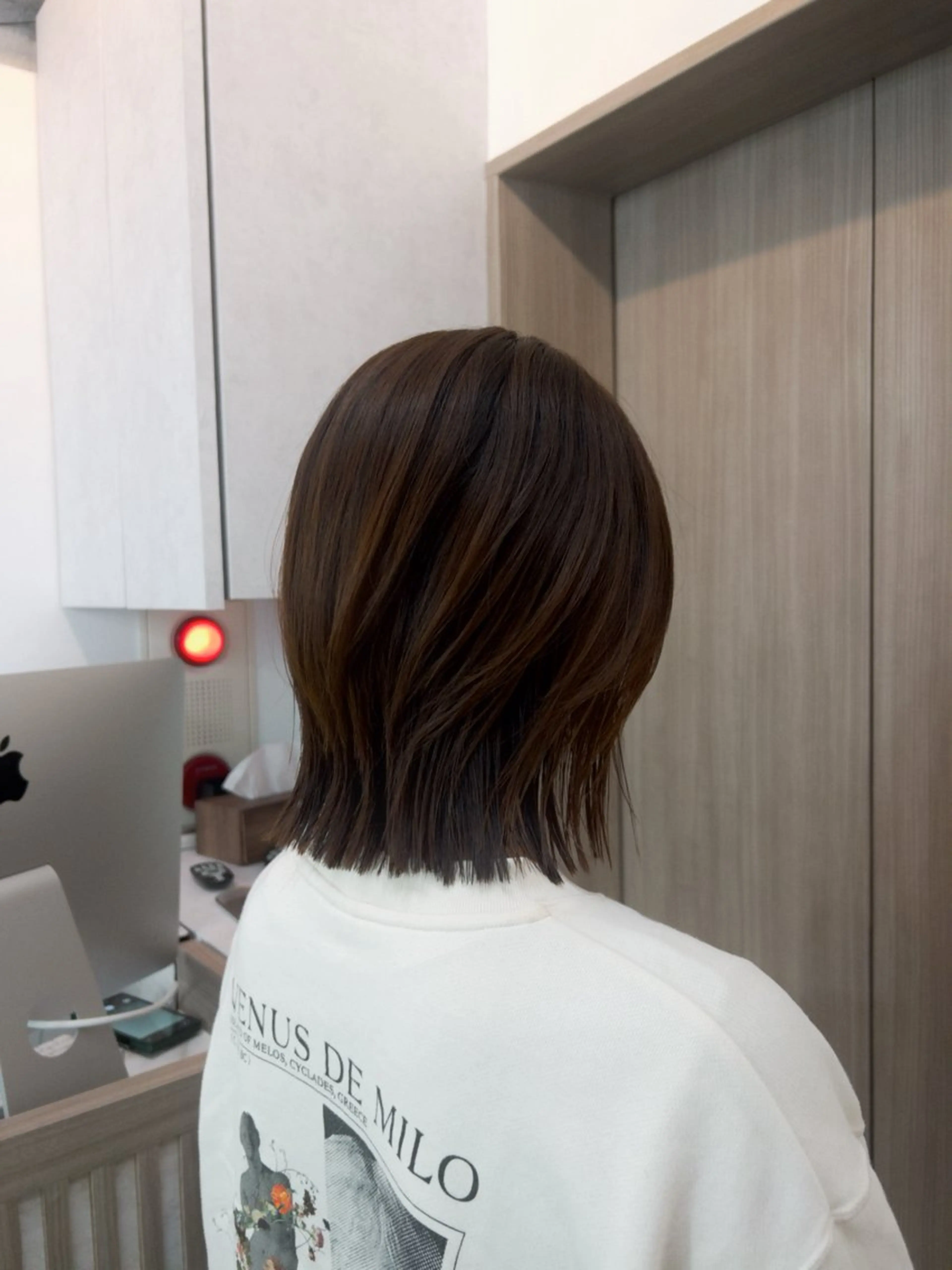 ミディアム ボブ くびれヘア カット tiel【ティエル】所属・tiel 小山莉々のヘアスタイル