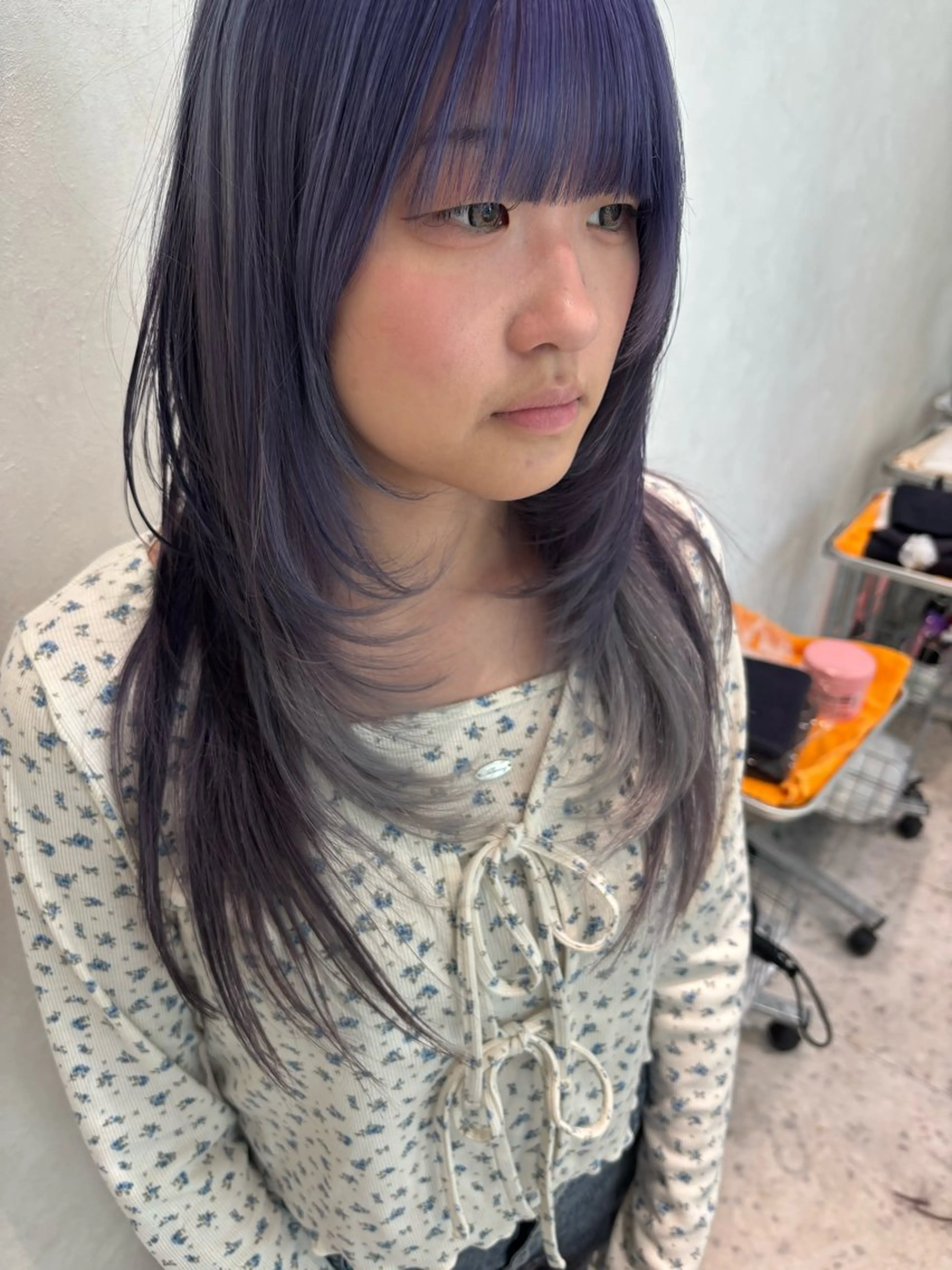 セミロング ハッシュカット 山田 ひかりのヘアスタイル