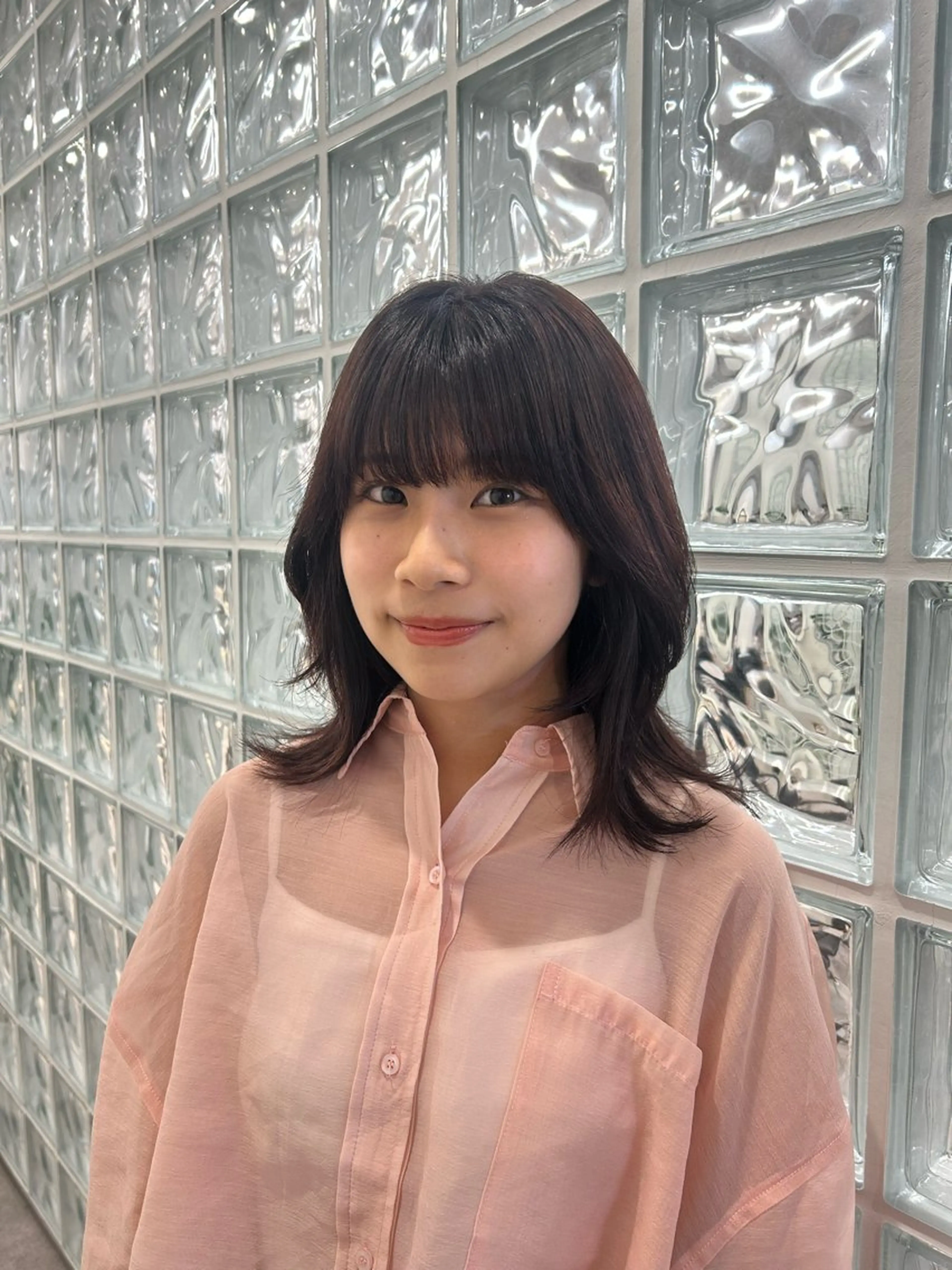 ミディアム カラー 透明感カラー ミルクティーベージュ /sara💛のヘアスタイル