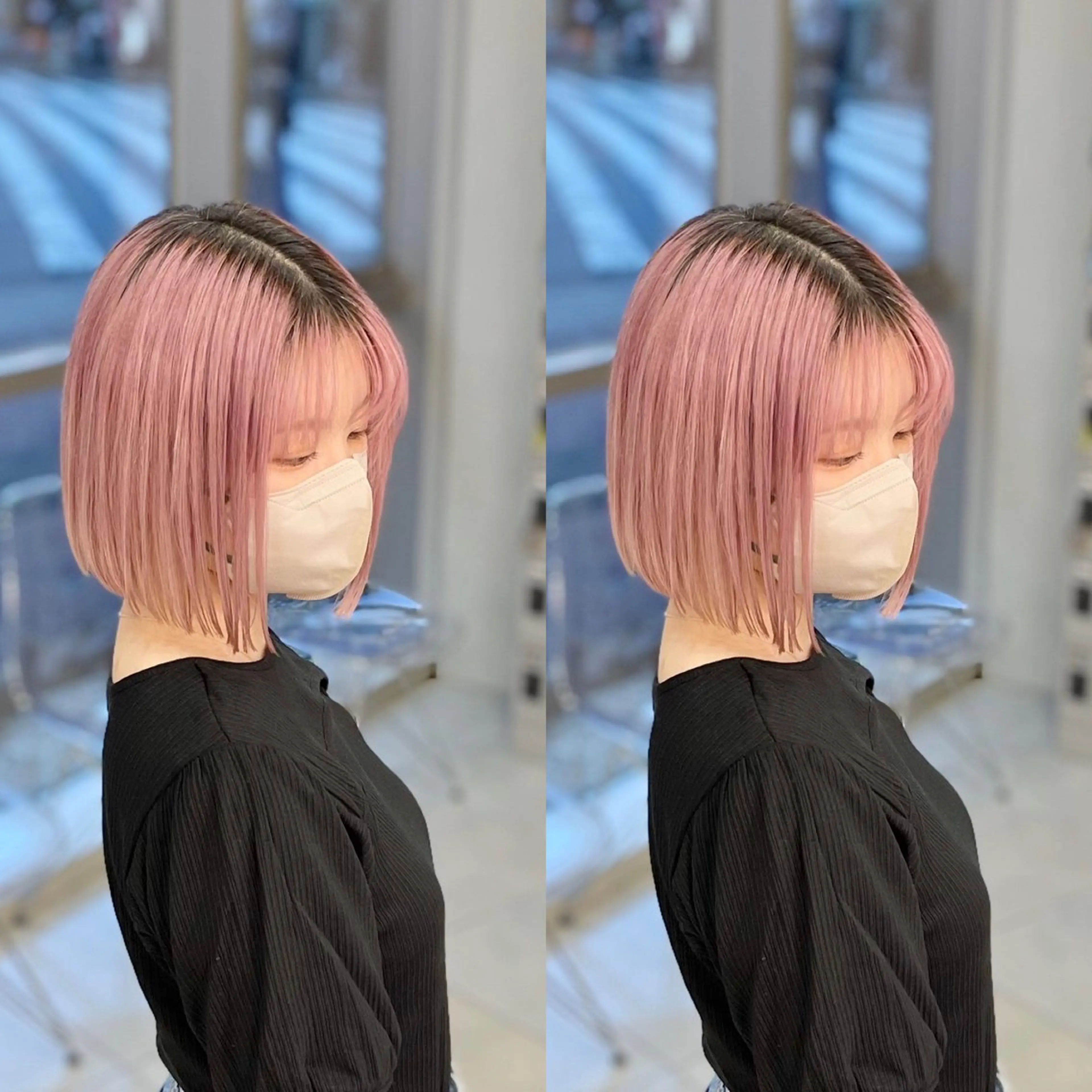 ショート ヘアカラー Y Uのヘアスタイル