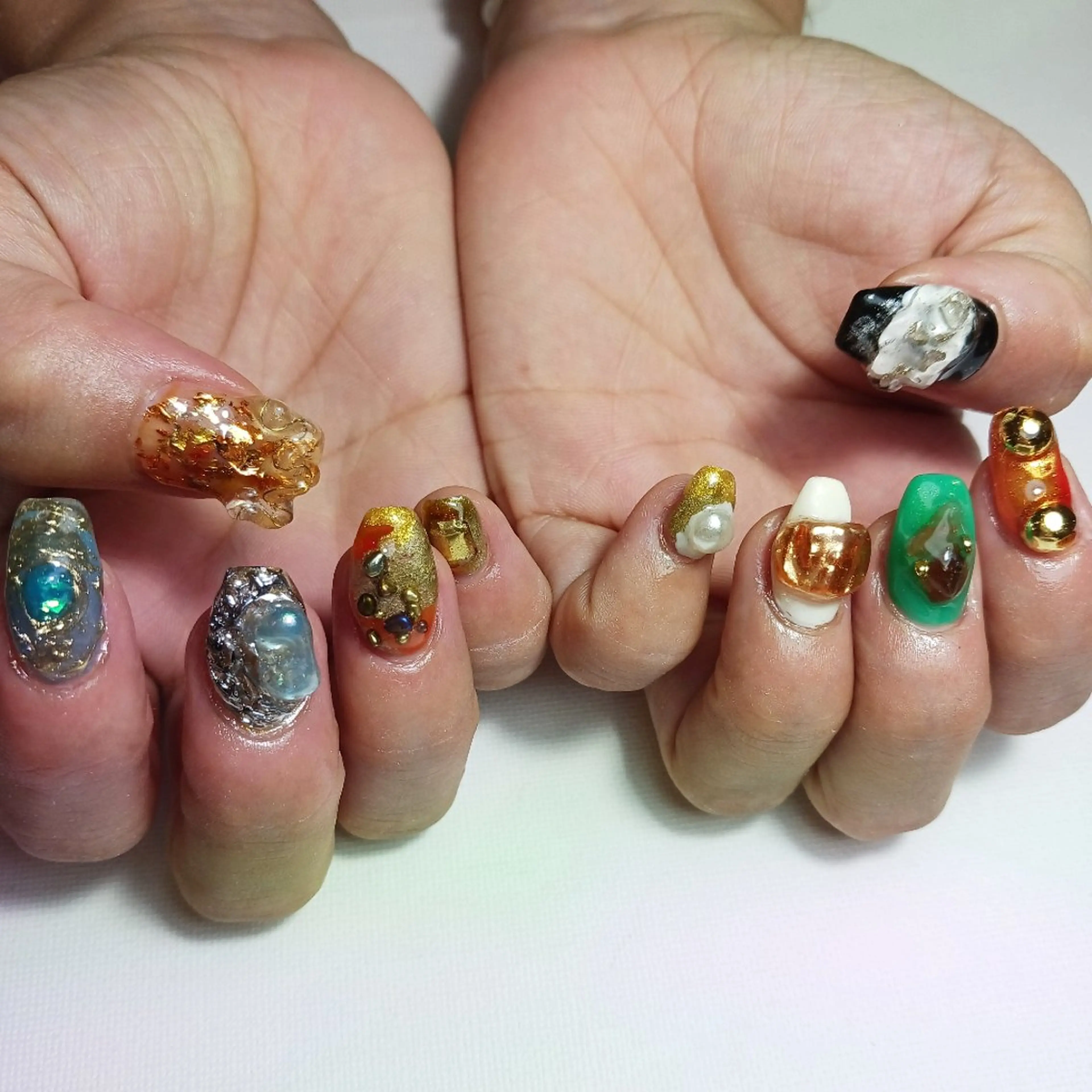ネイル ジェルネイル 持ち込み ショートネイル ハンドネイル owlnail /持込みデザイン専門のネイルデザイン