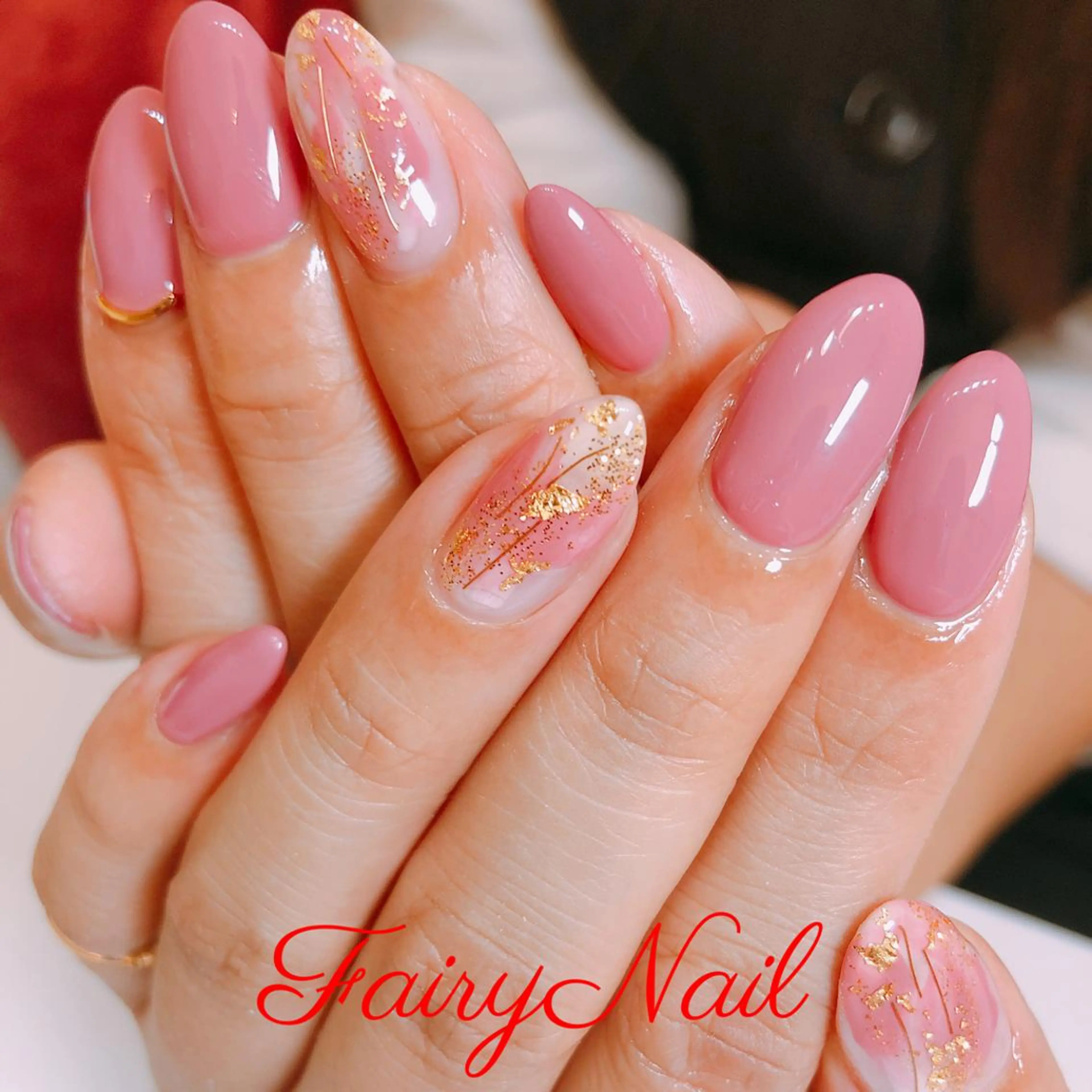 ネイル オフィスネイル ピンク Fairy nailのネイルデザイン