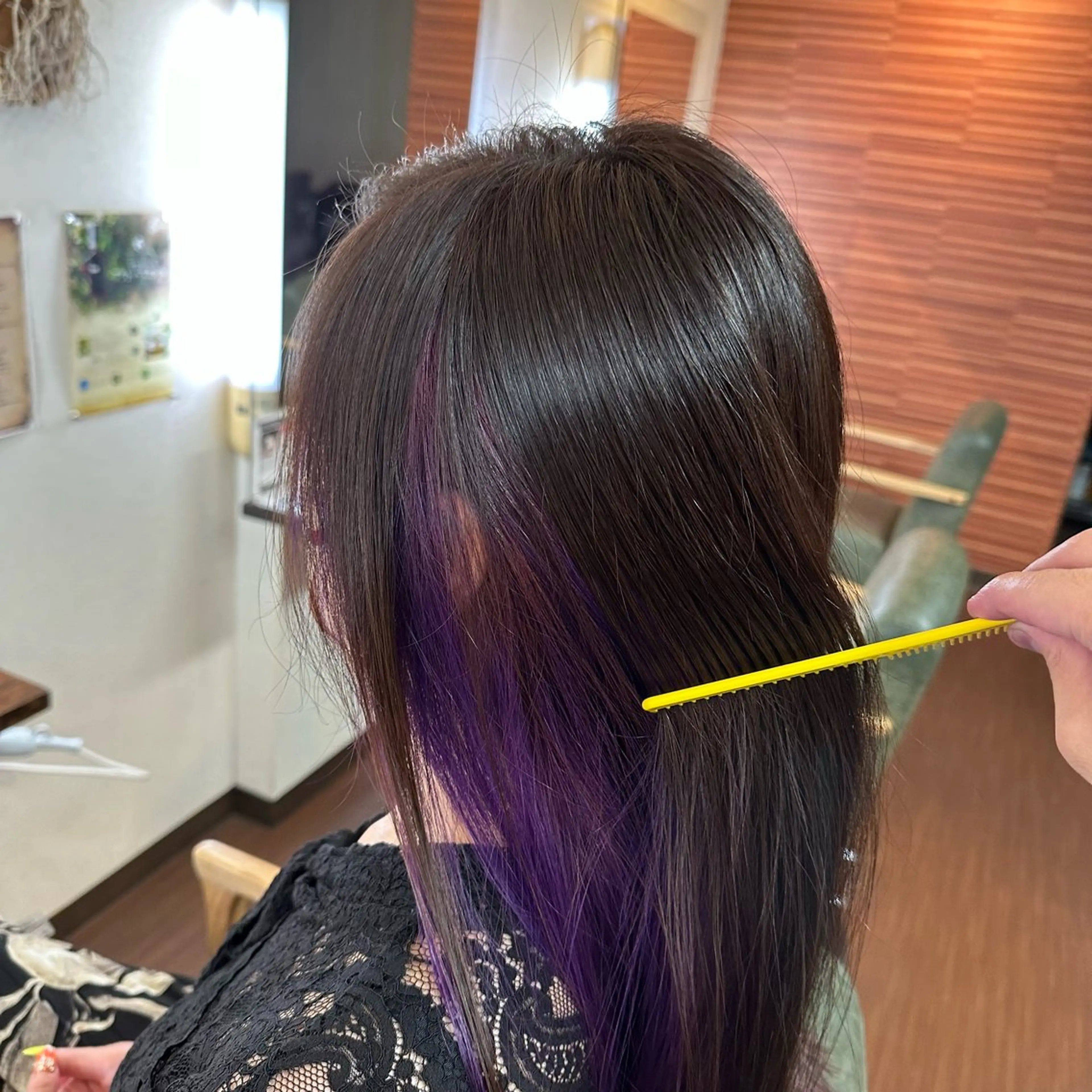 ロング カラー ブリーチ ピンクカラー ヘアカラー 大人かわいいインナー カラー/菊池柊真🎨のヘアスタイル