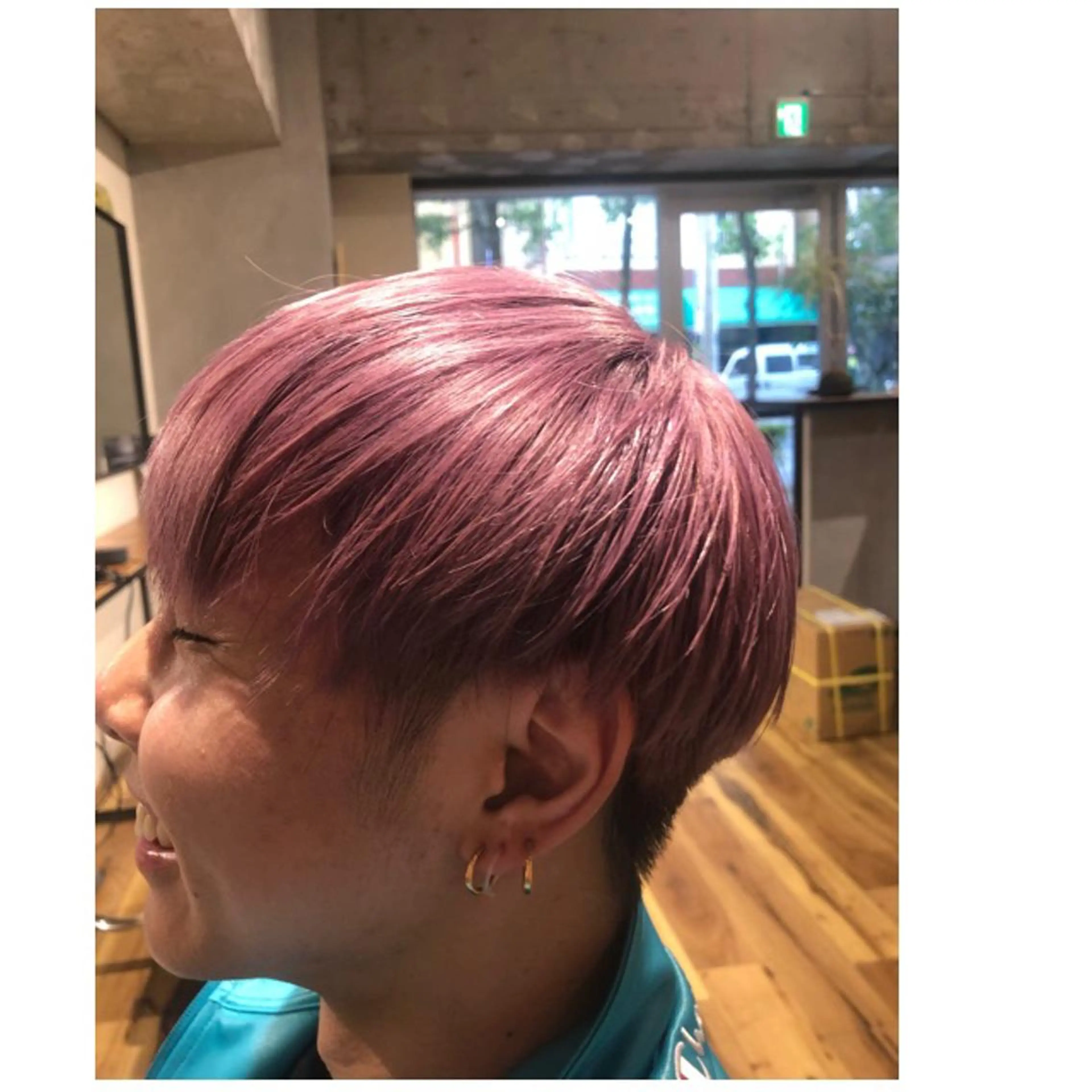 ショート カラー メンズ マッシュ ピンクカラー 海外ヘア🇺🇸✨ 恵比寿　MIYUKIのヘアスタイル