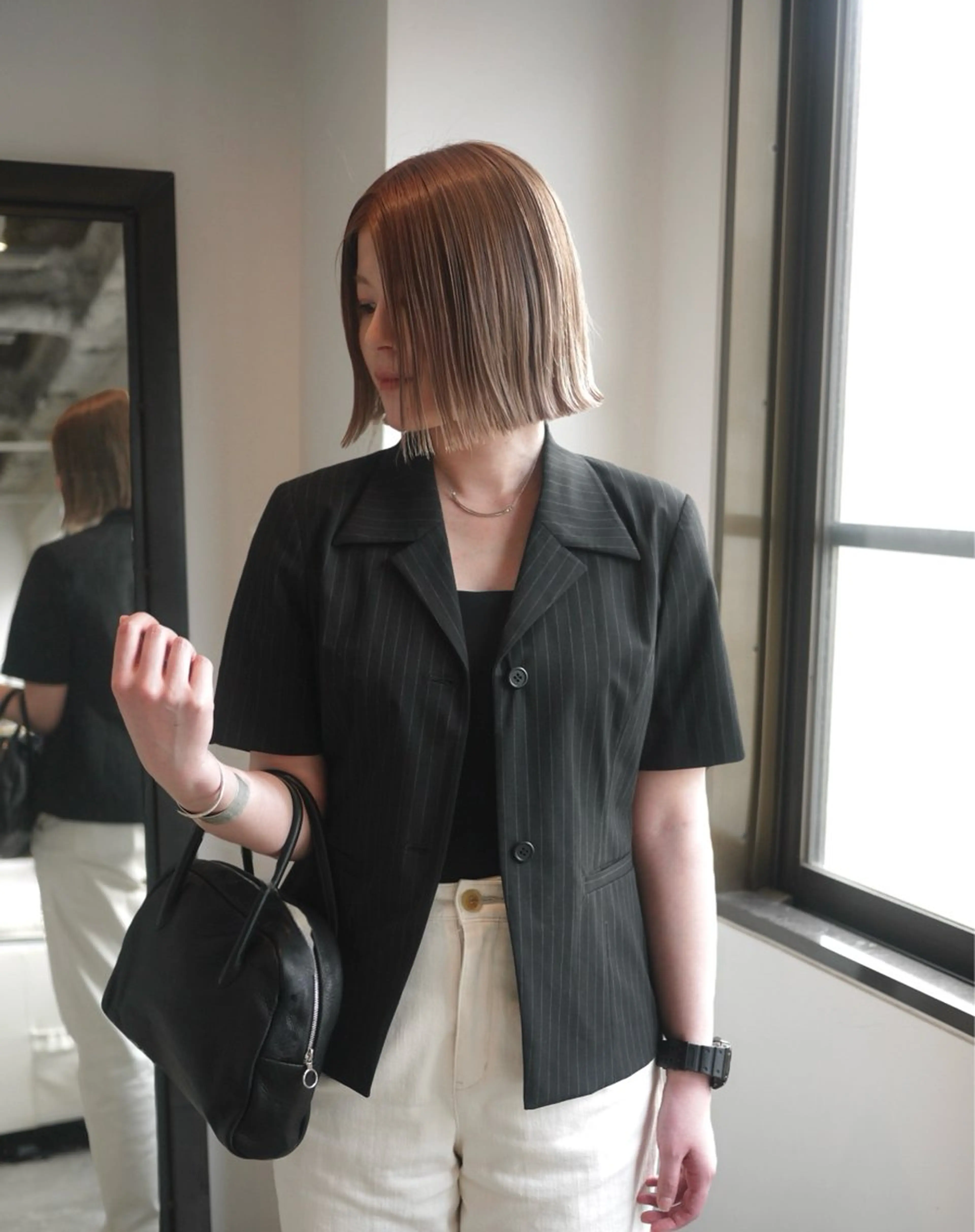 ミディアム カラー ヘアアレンジ ベージュカラー ハイライトカラー ホワイトベージュ ハイライト 🎀suzuna 透明感colorのヘアスタイル