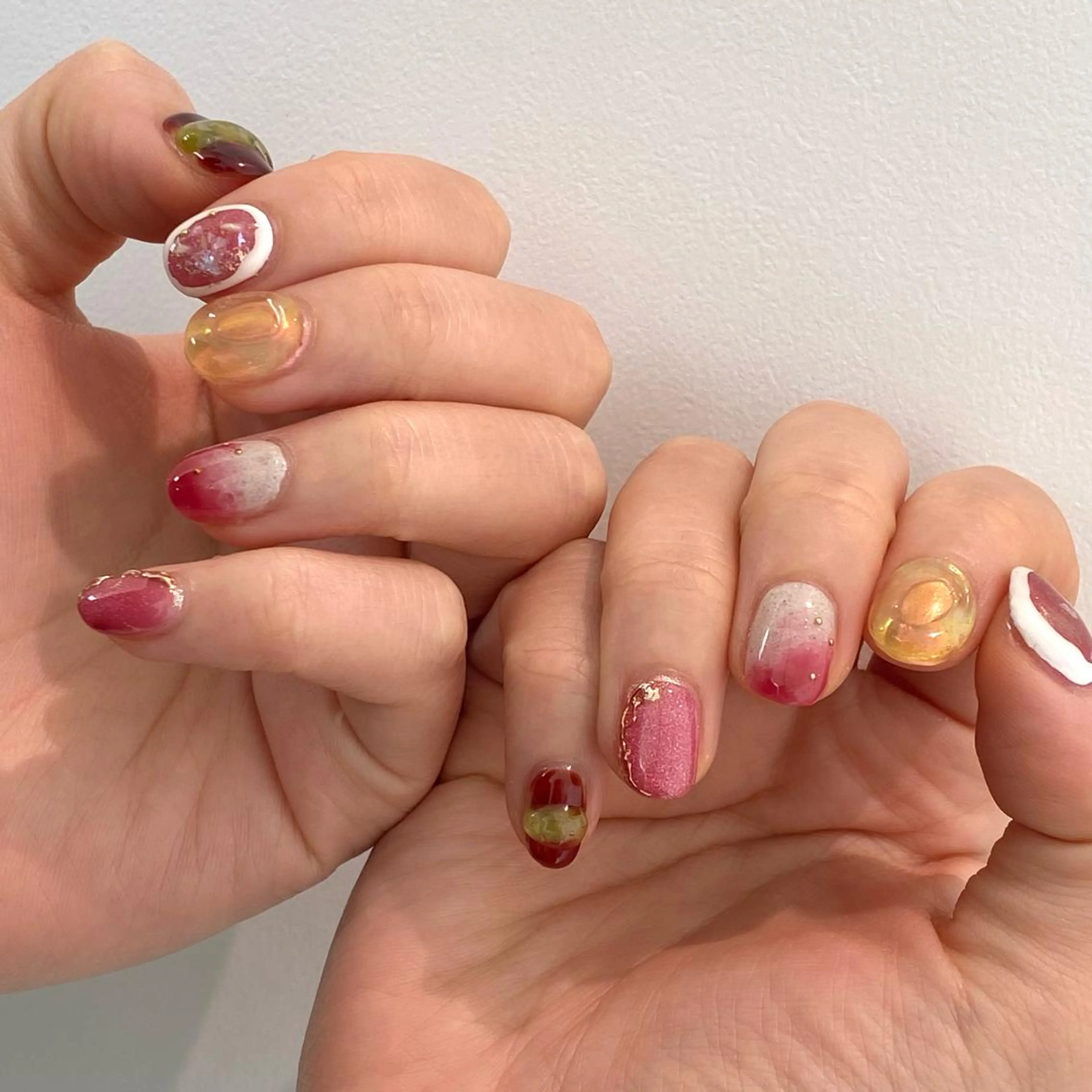 ネイル 持ち込み ニュアンスネイル ピンク ハンドネイル ayana nails所属・nail salon ayanaのネイルデザイン