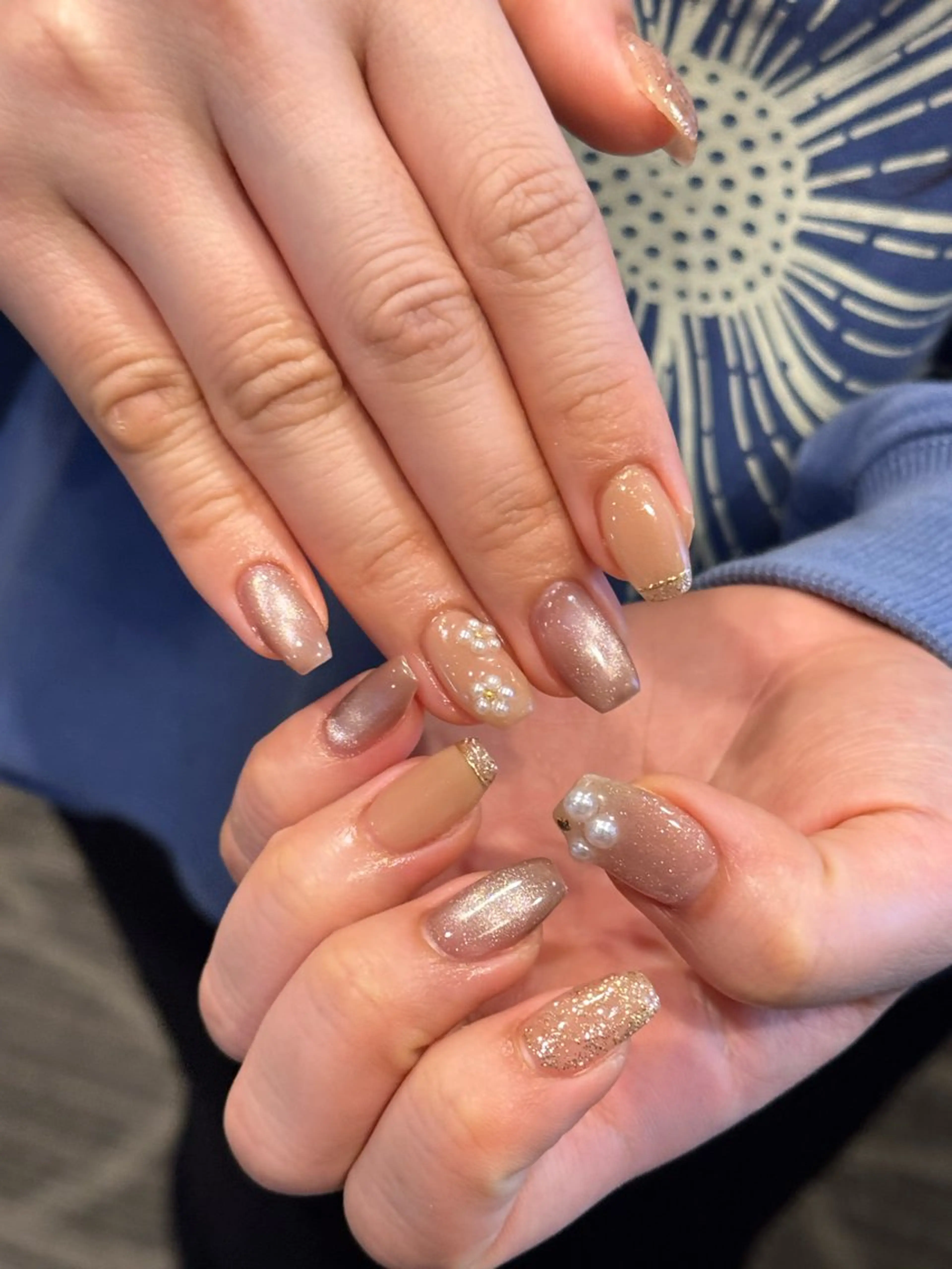 ネイル マグネットネイル ワンカラーネイル 春ネイル ハンドネイル Nobody_ Karenのネイルデザイン