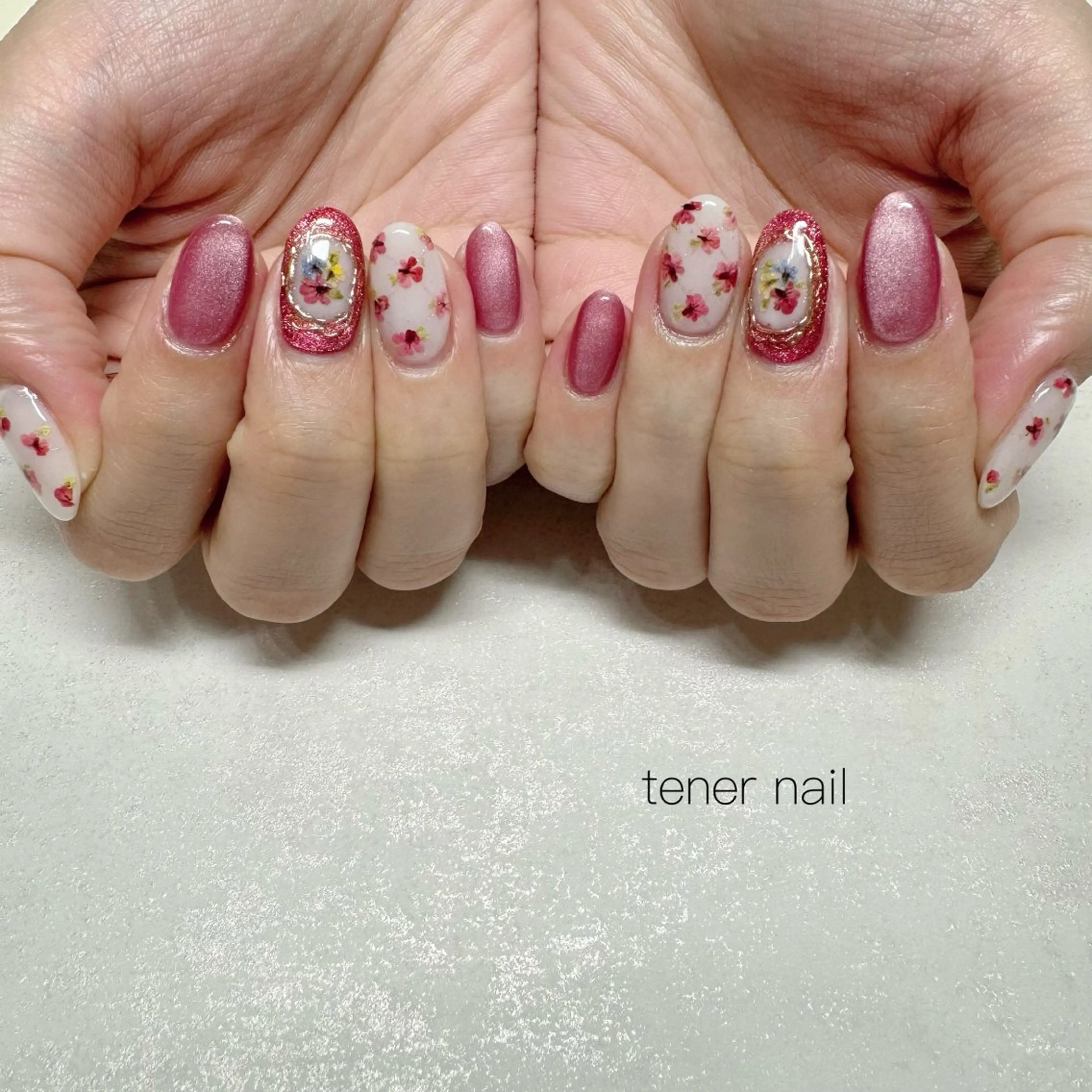 ネイル フラワーネイル ハンドネイル テネルネイル tener nailのネイルデザイン